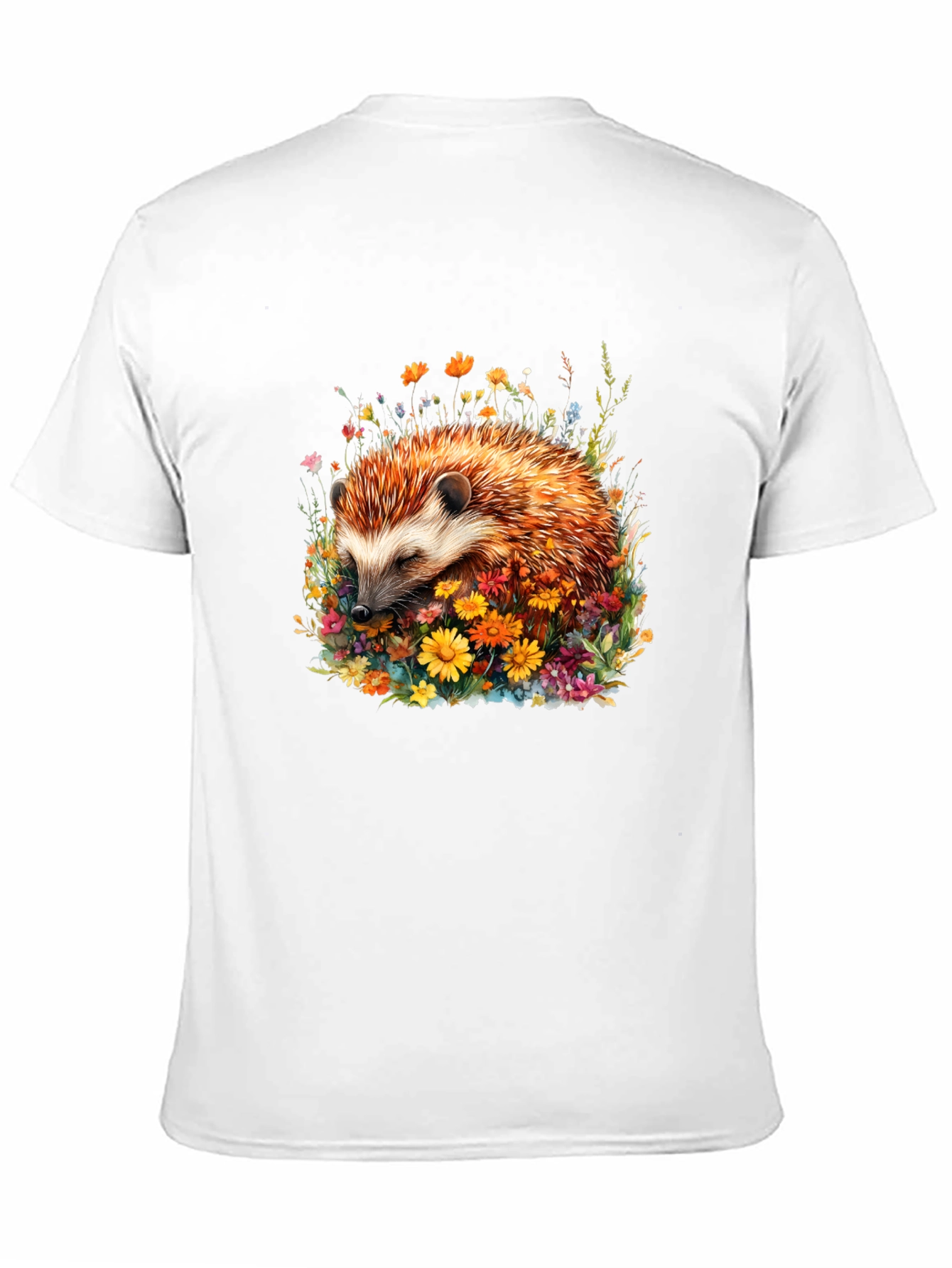 Hedgehog in Flowers Graphic Tee