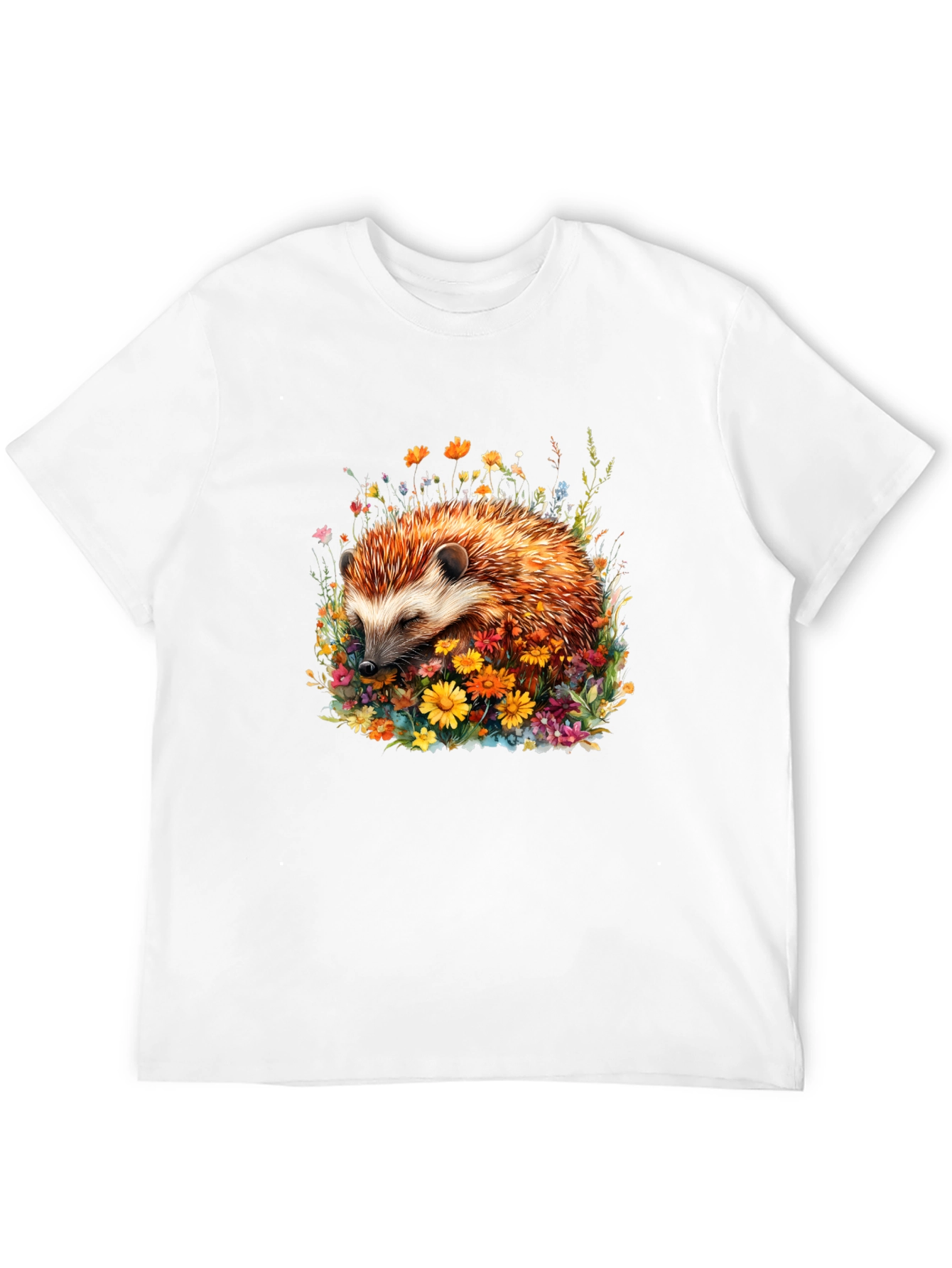 Hedgehog in Flowers Graphic Tee