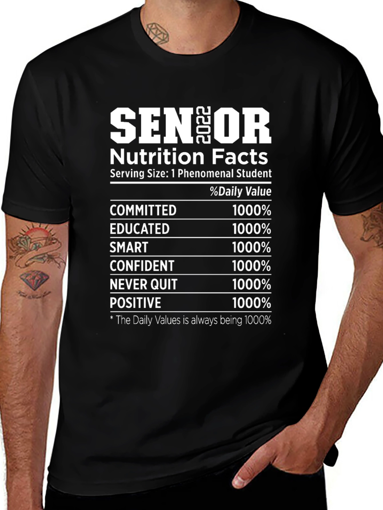 Senior 2022 Nutrition Facts T-Shirt
