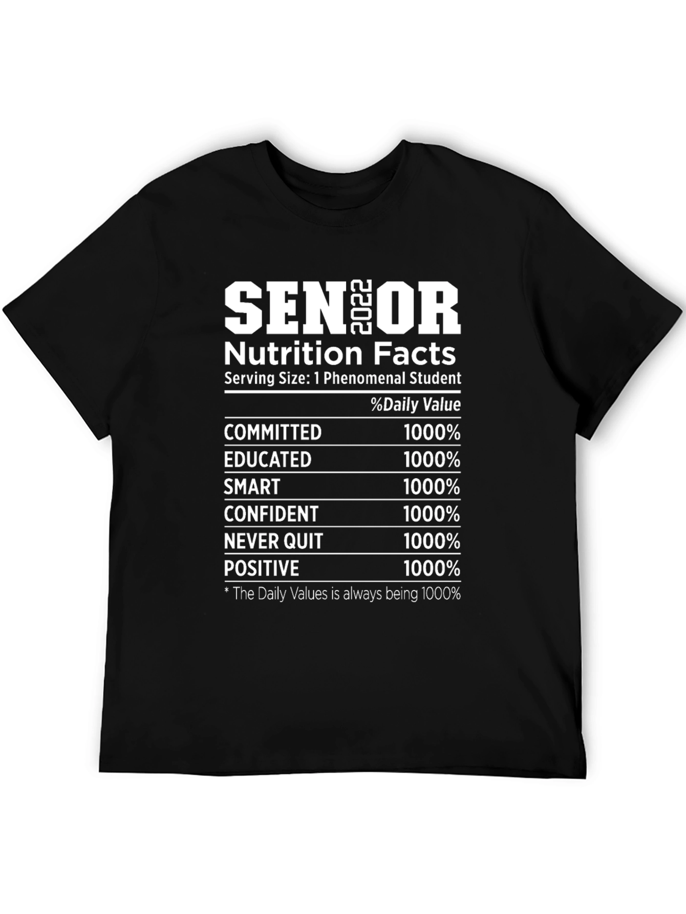 Senior 2022 Nutrition Facts T-Shirt