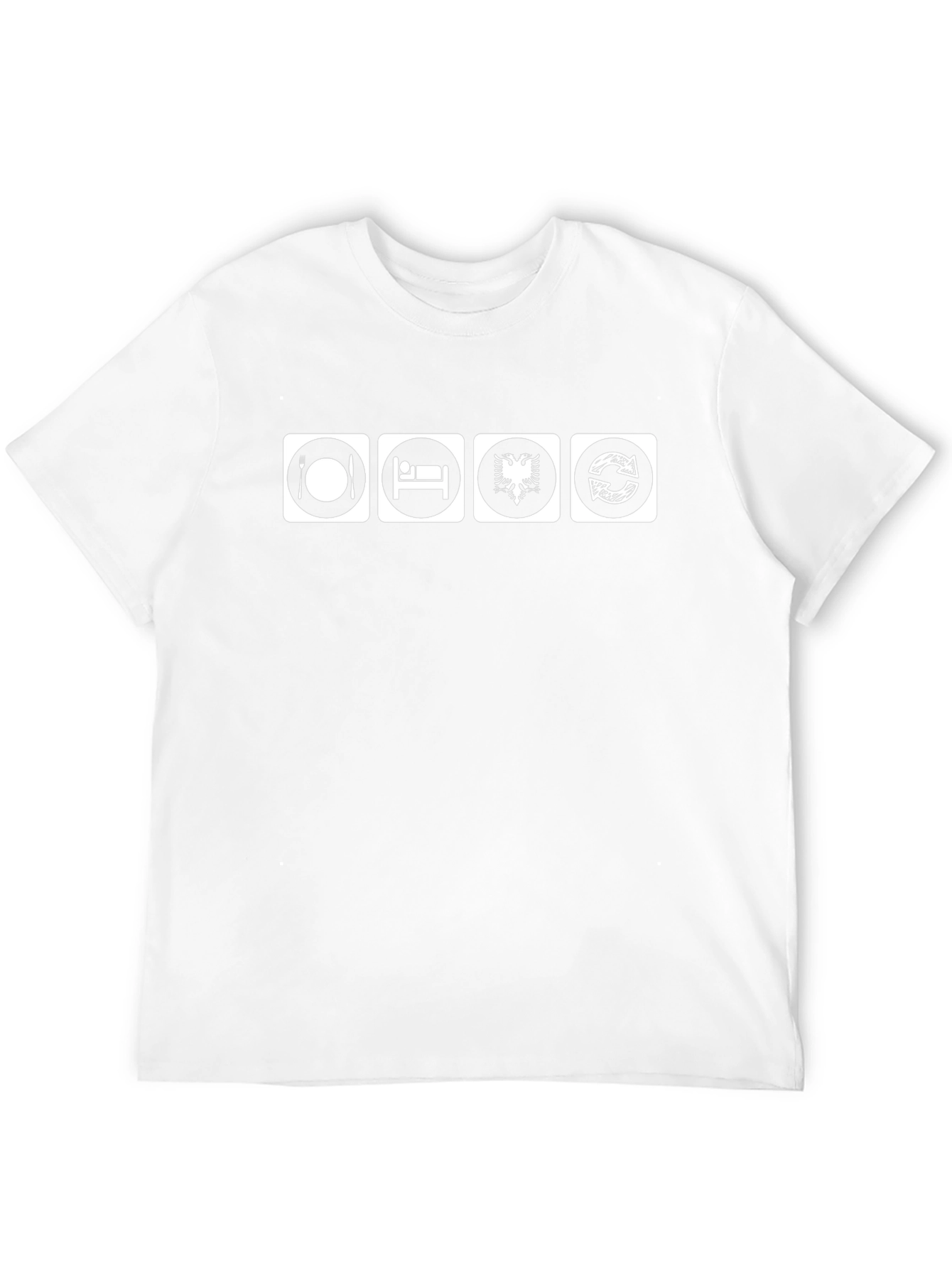 Eat Sleep Albania Repeat Black T-Shirt