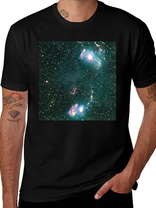 Nebula Print Black T-Shirt - Galaxy Style