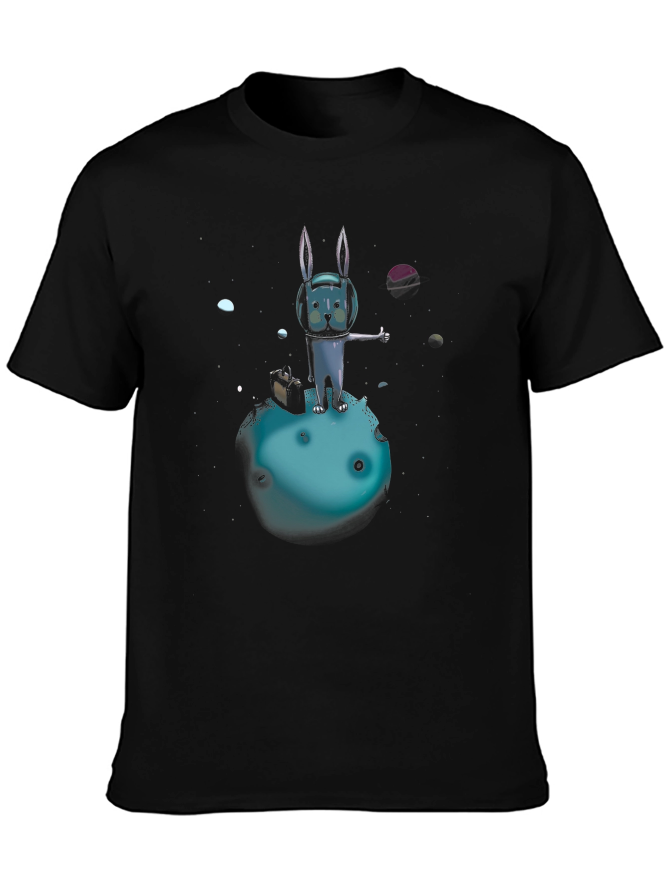 Space Rabbit T-Shirt: Galactic Hitchhiker