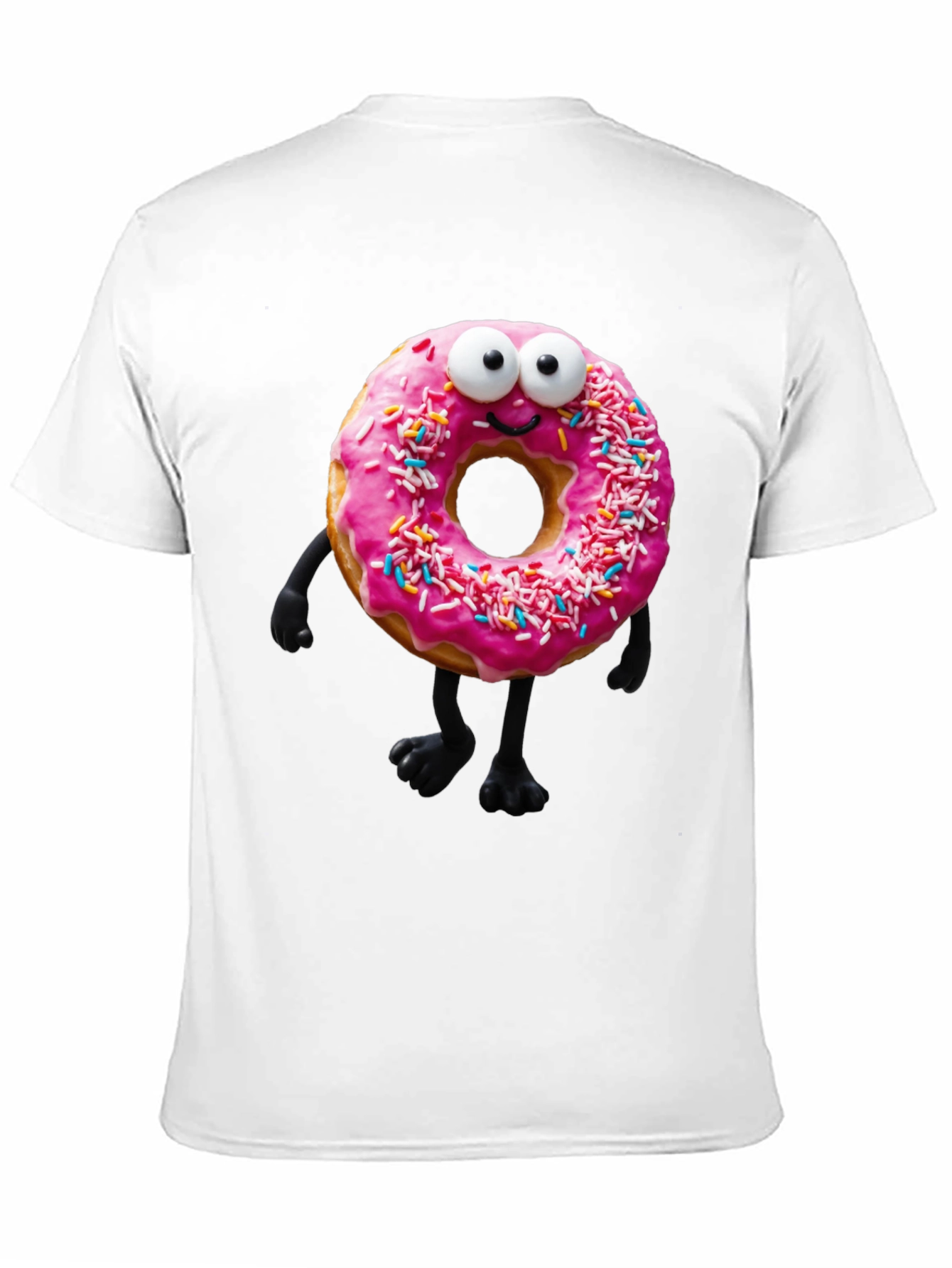 Donut Character Graphic Tee - Black