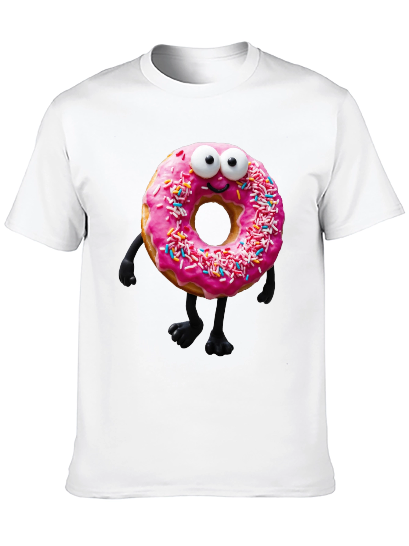 Donut Character Graphic Tee - Black