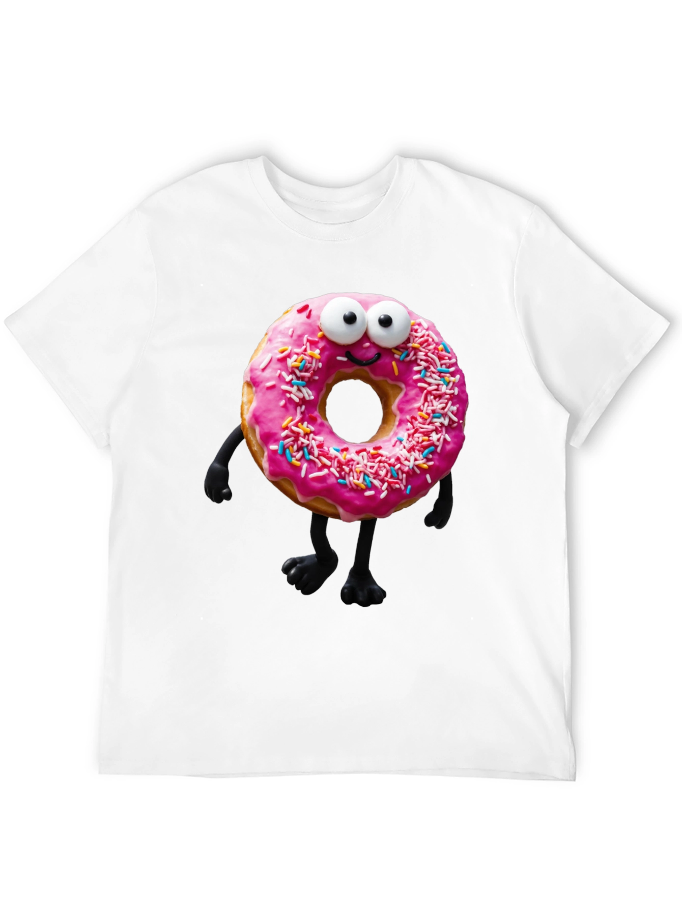 Donut Character Graphic Tee - Black