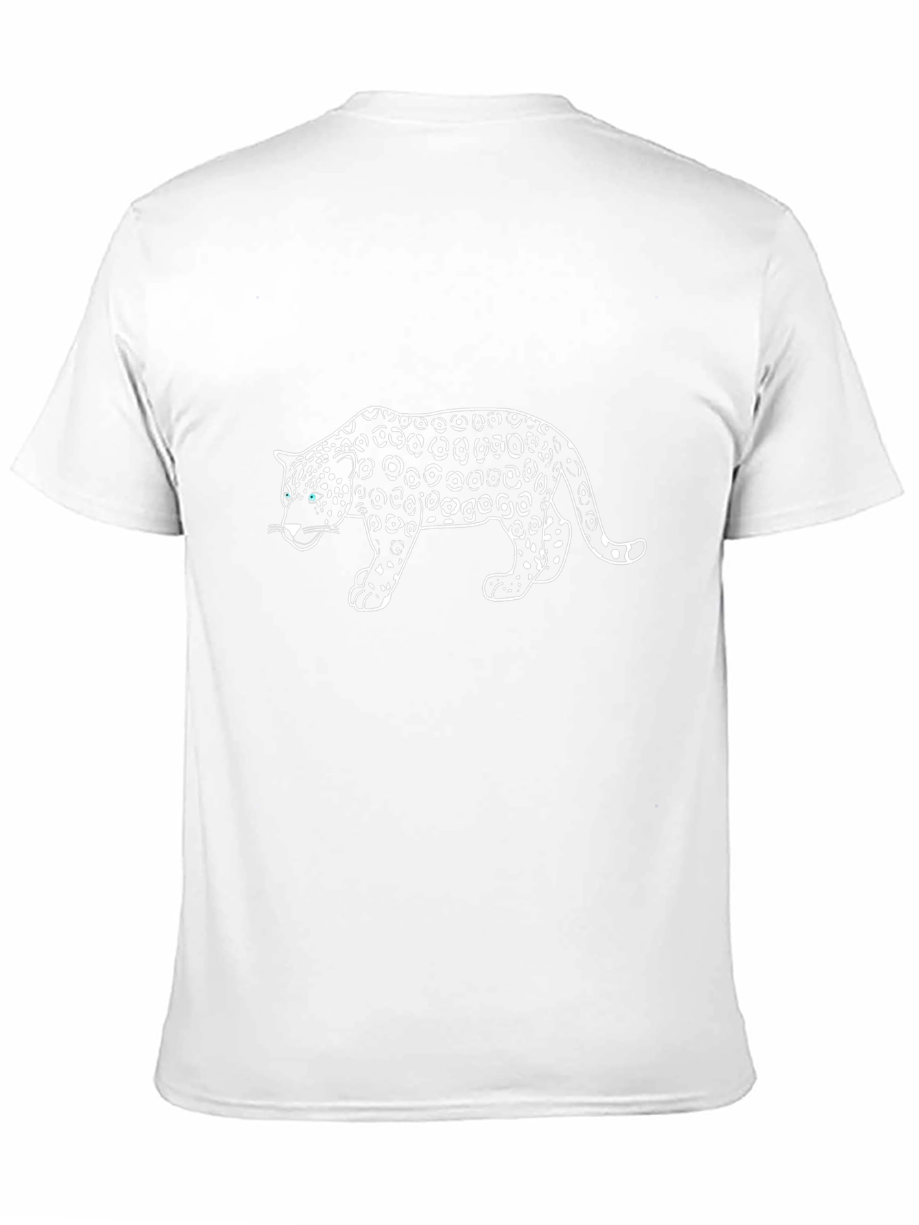 Black T-Shirt with Leopard Design