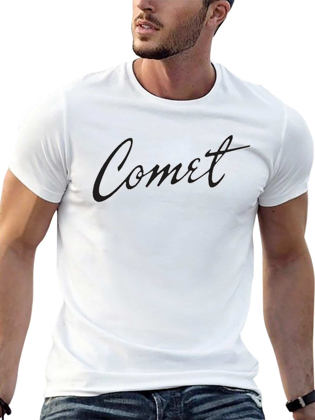 Comet Graphic Tee - Stylish Black T-Shirt
