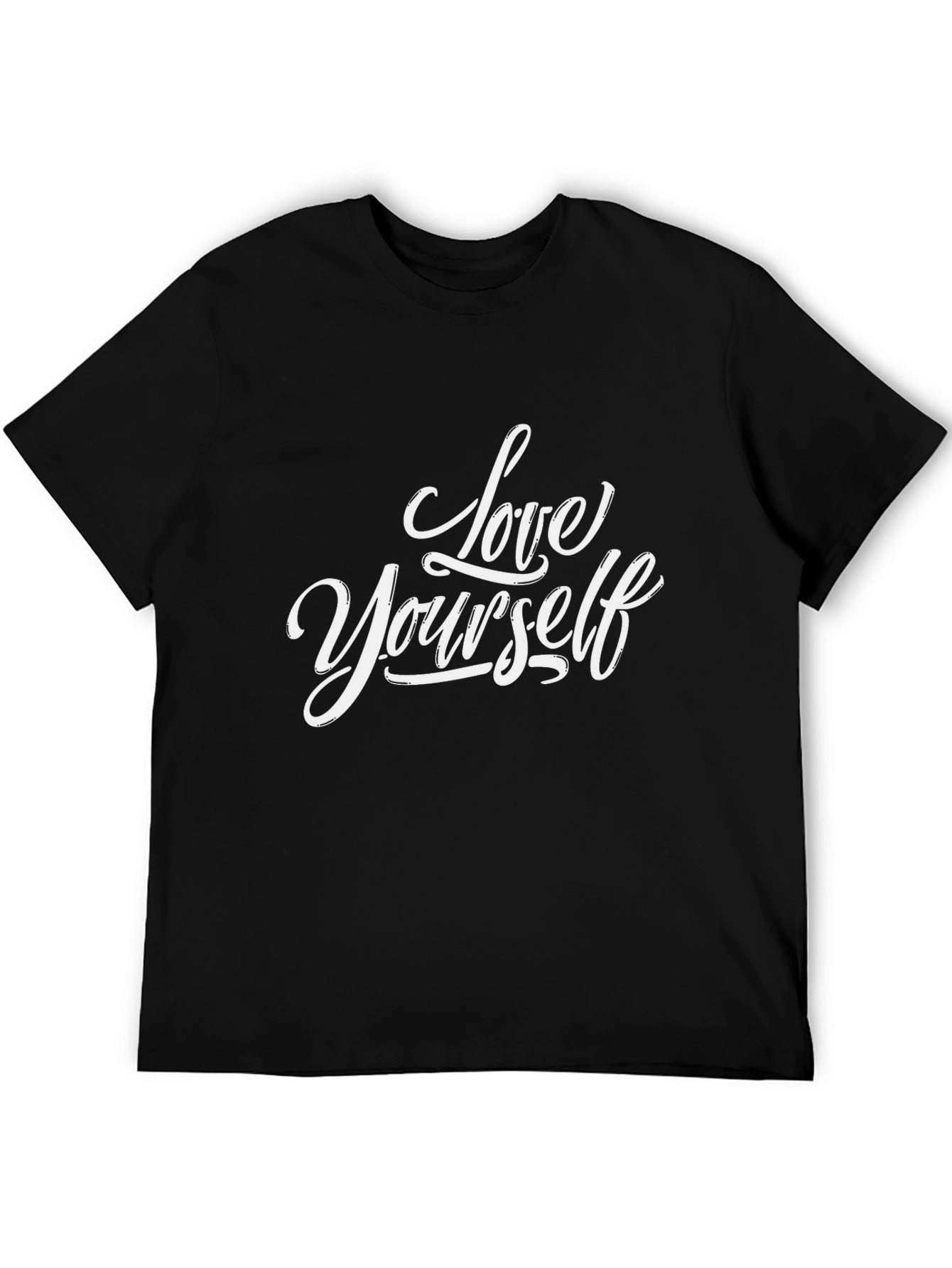 Love Yourself Graphic Tee - Black Cotton T-Shirt