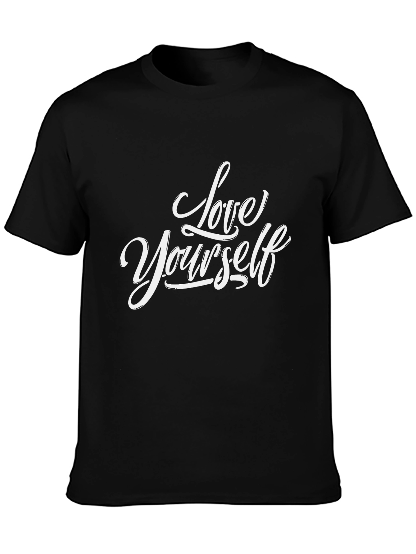 Love Yourself Graphic Tee - Black Cotton T-Shirt