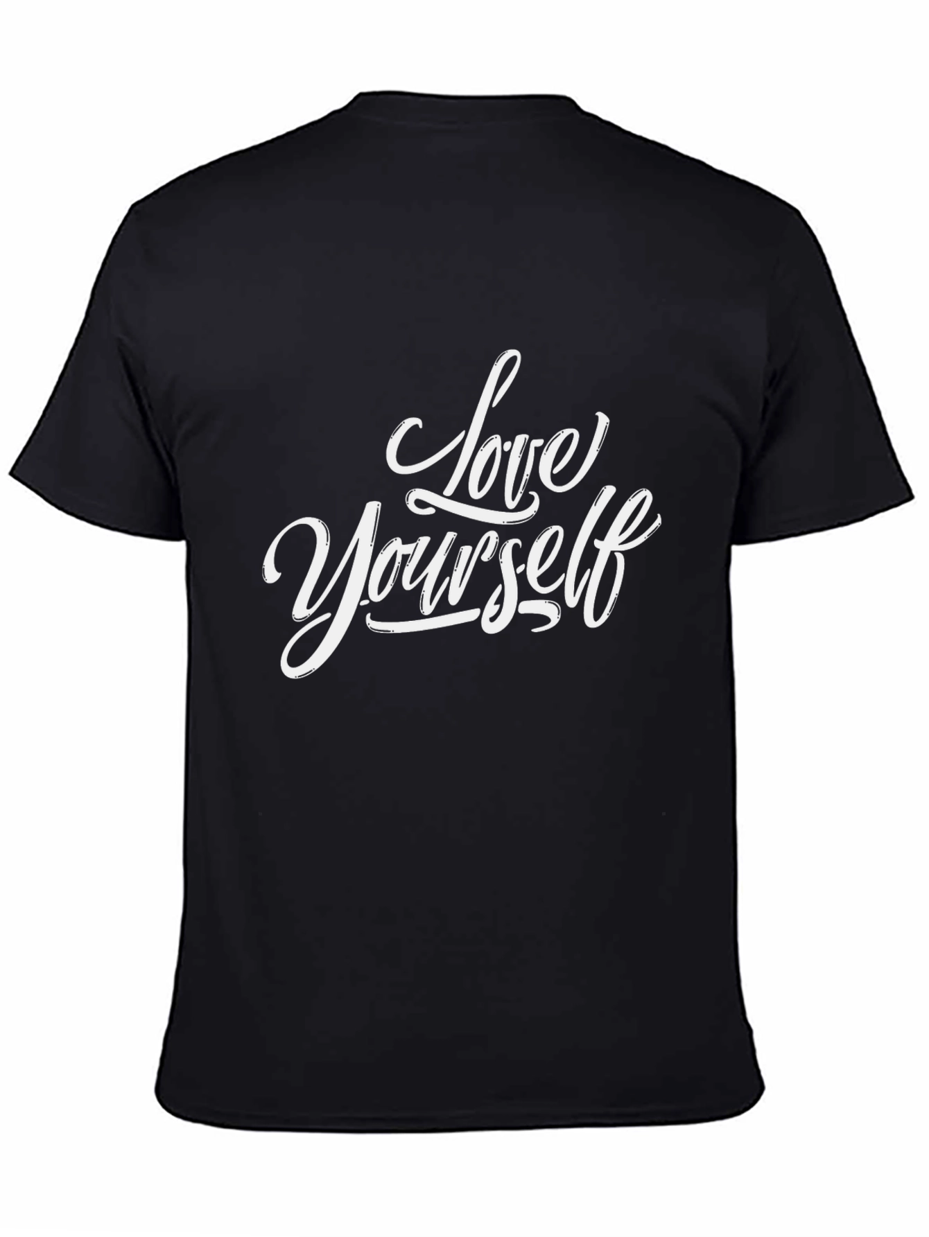 Love Yourself Graphic Tee - Black Cotton T-Shirt