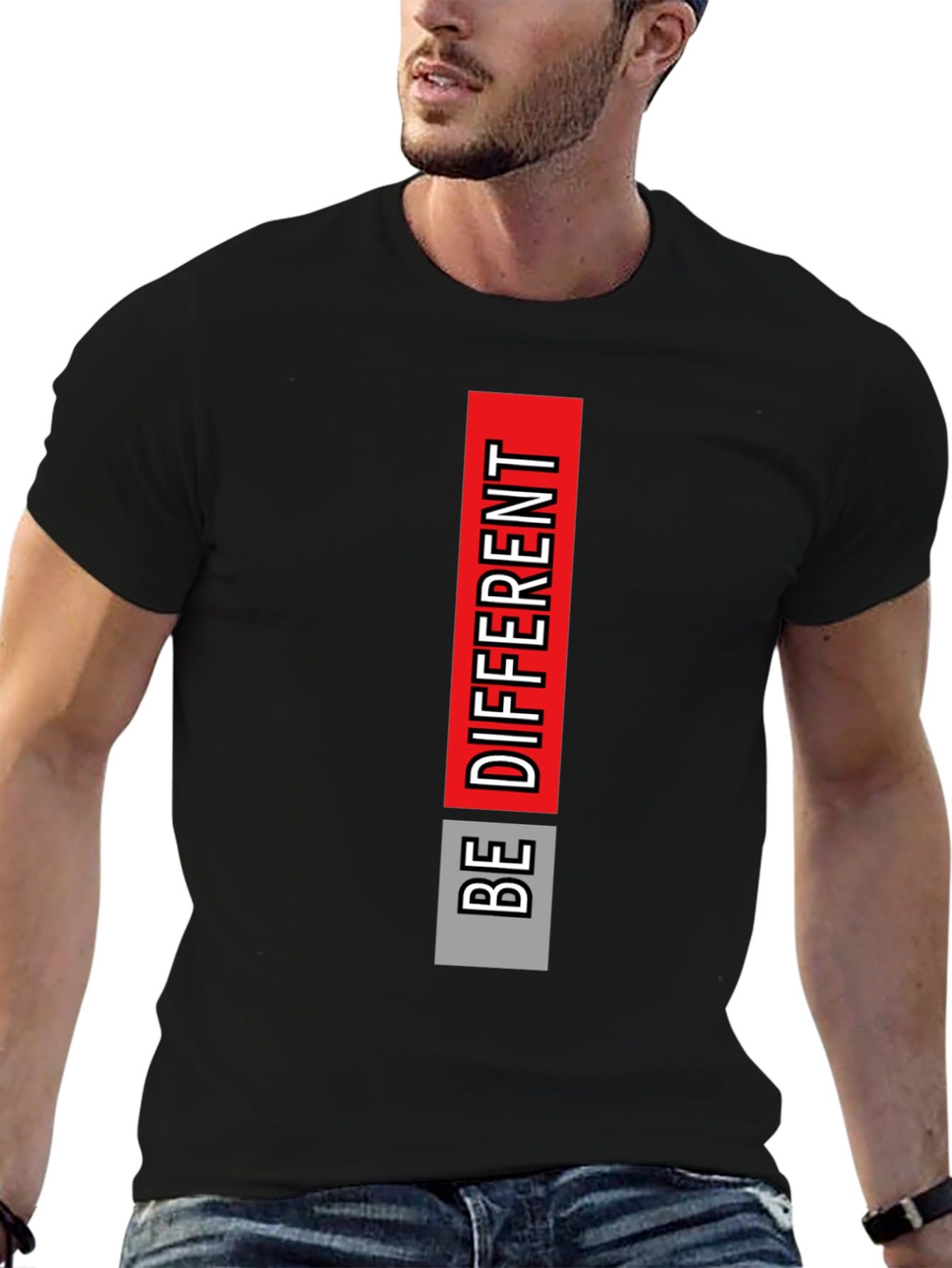 Be Different Black Graphic Tee