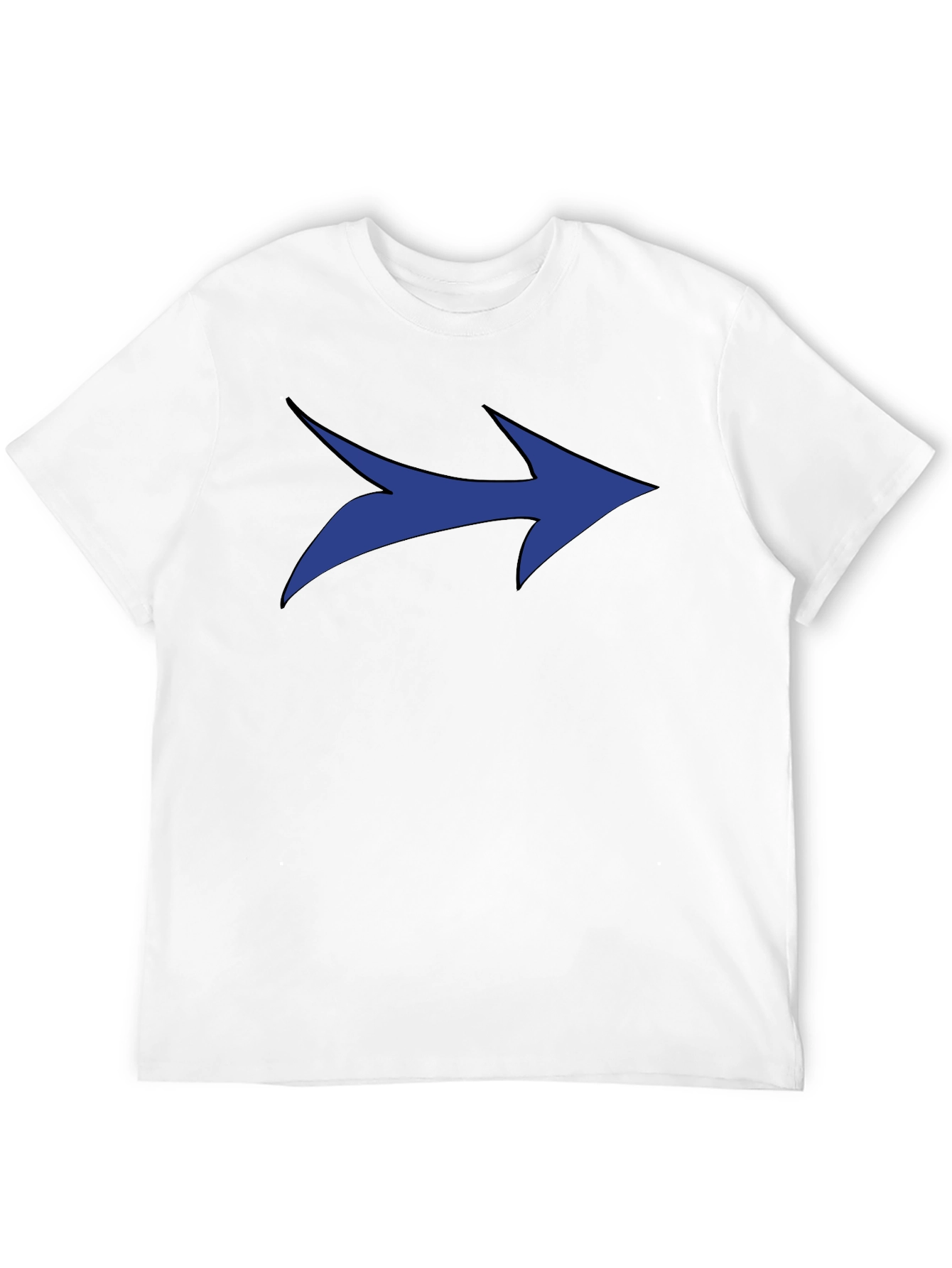 Blue Arrow Graphic Black T-Shirt - Modern Style