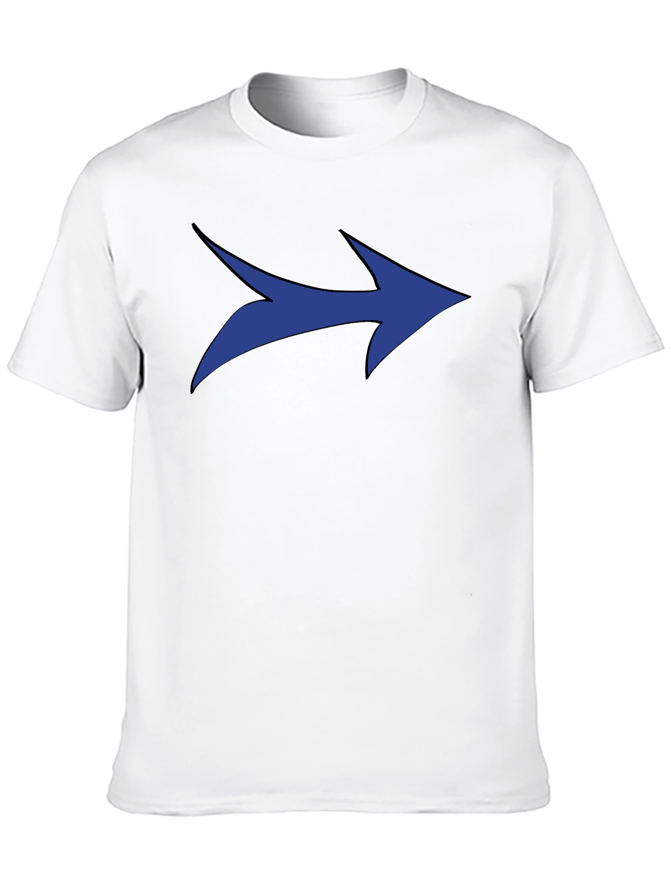 Blue Arrow Graphic Black T-Shirt - Modern Style