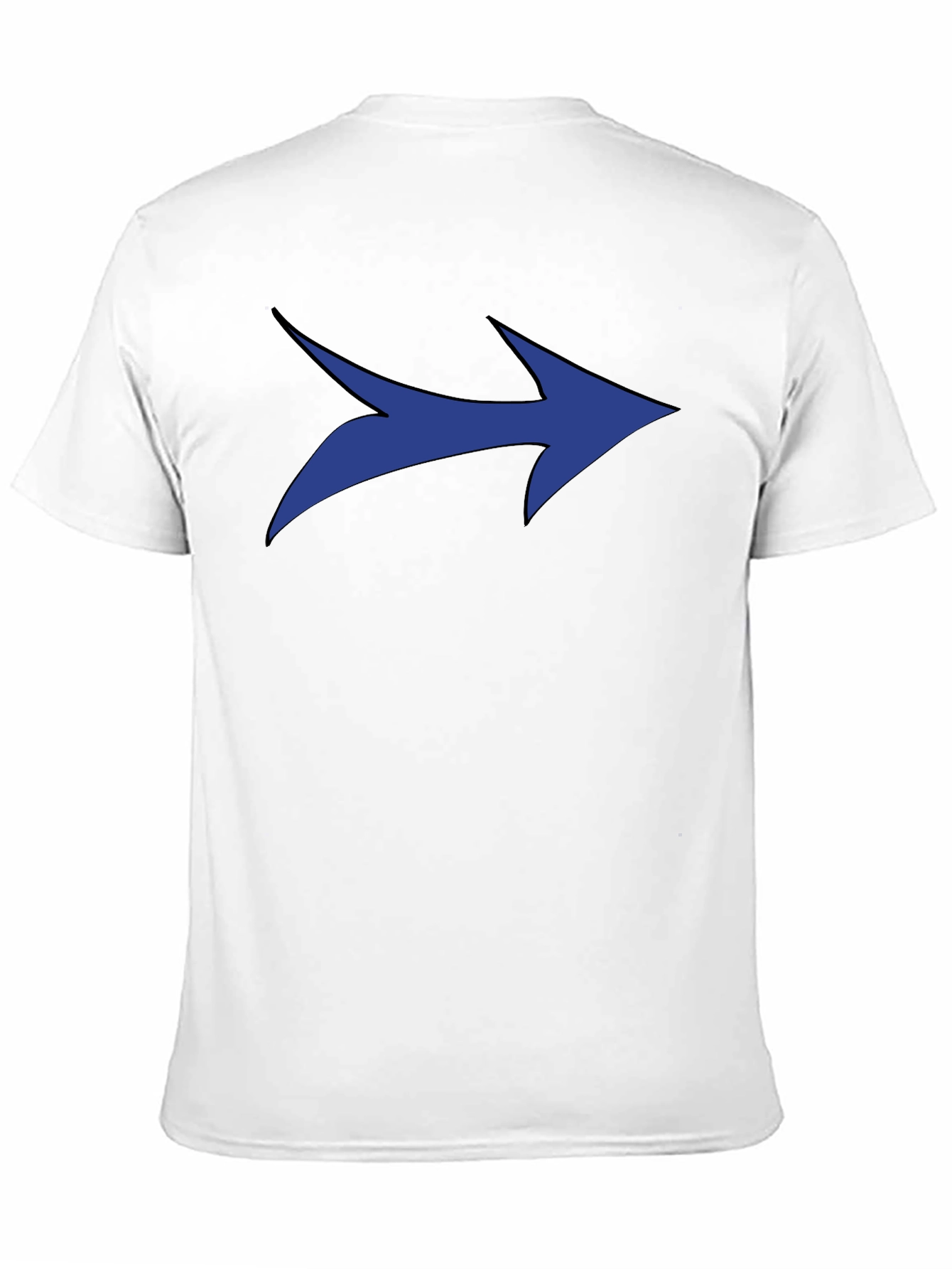 Blue Arrow Graphic Black T-Shirt - Modern Style