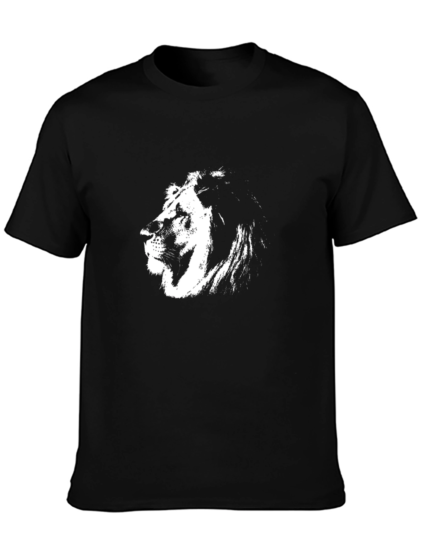 Lion Graphic Black T-Shirt - Bold Statement Tee
