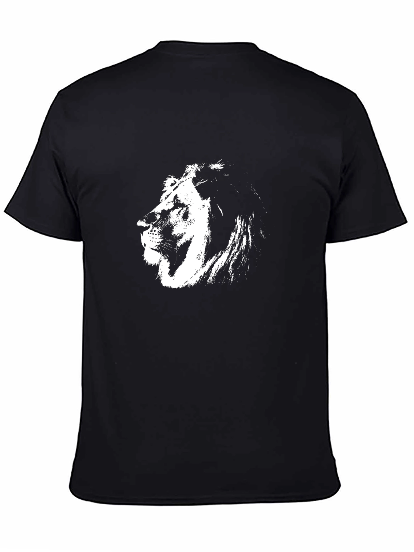 Lion Graphic Black T-Shirt - Bold Statement Tee