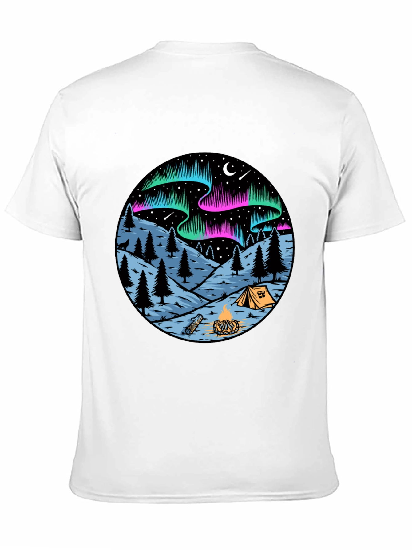 Northern Lights Camping Graphic Tee