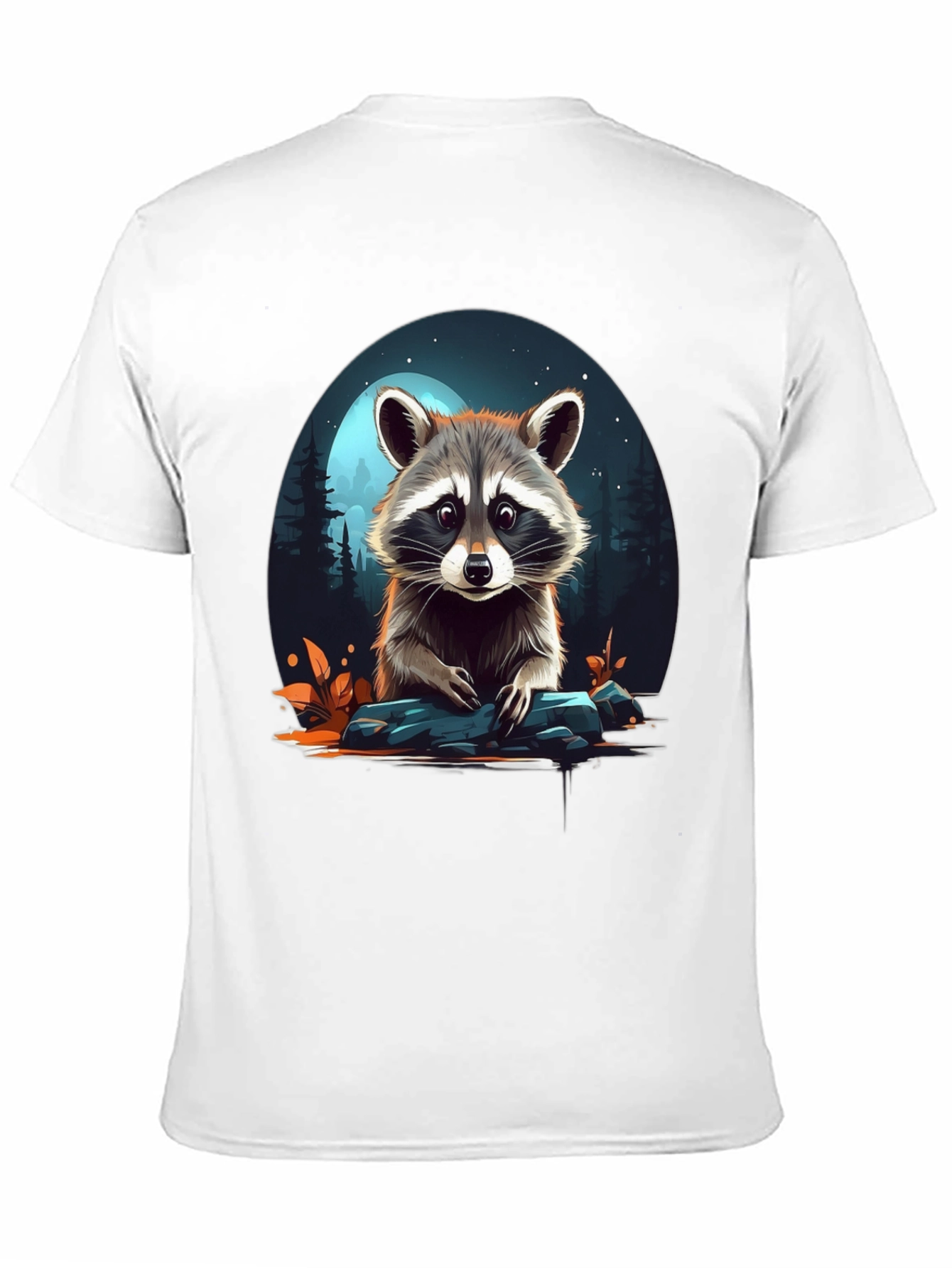 Raccoon Graphic Tee - Nature Lovers Black T-Shirt