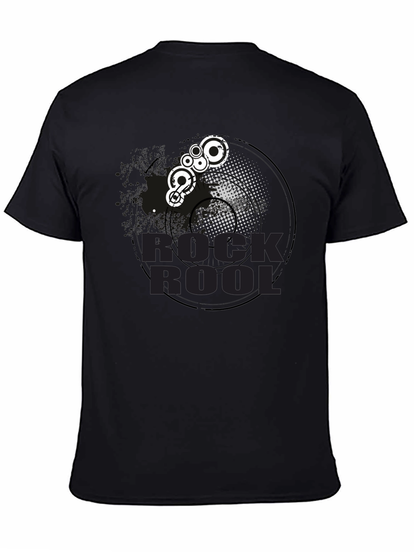 Rock & Roll Graphic Tee - Black