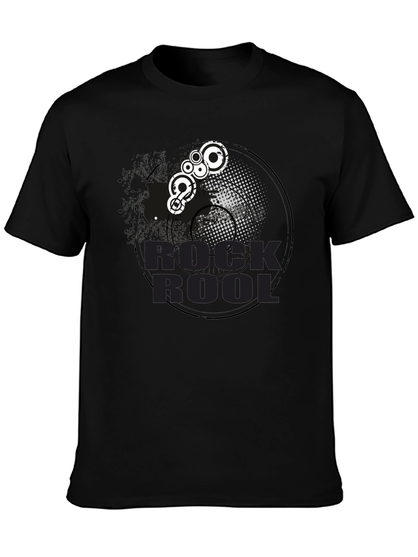 Rock & Roll Graphic Tee - Black