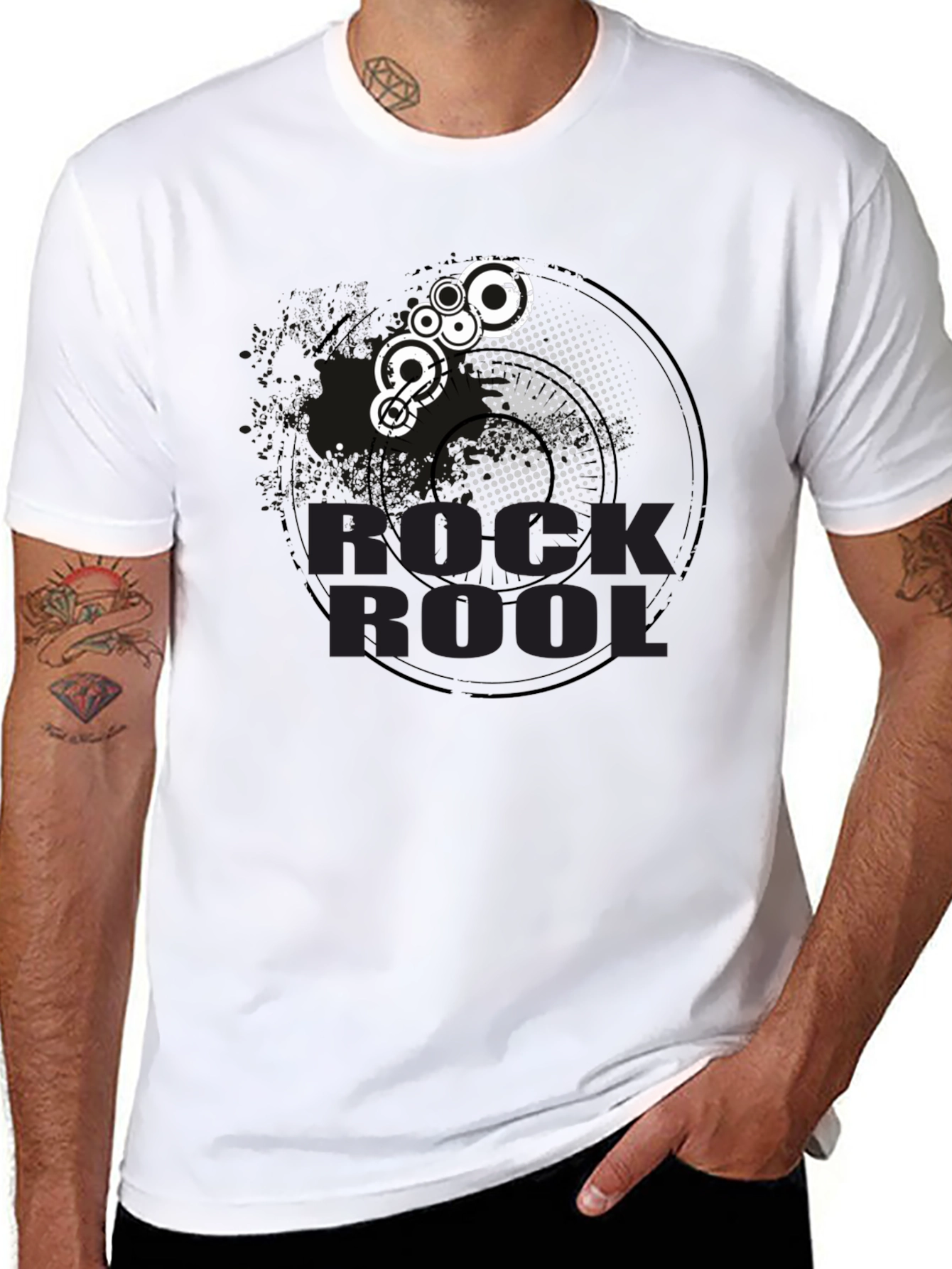 Rock & Roll Graphic Tee - Black
