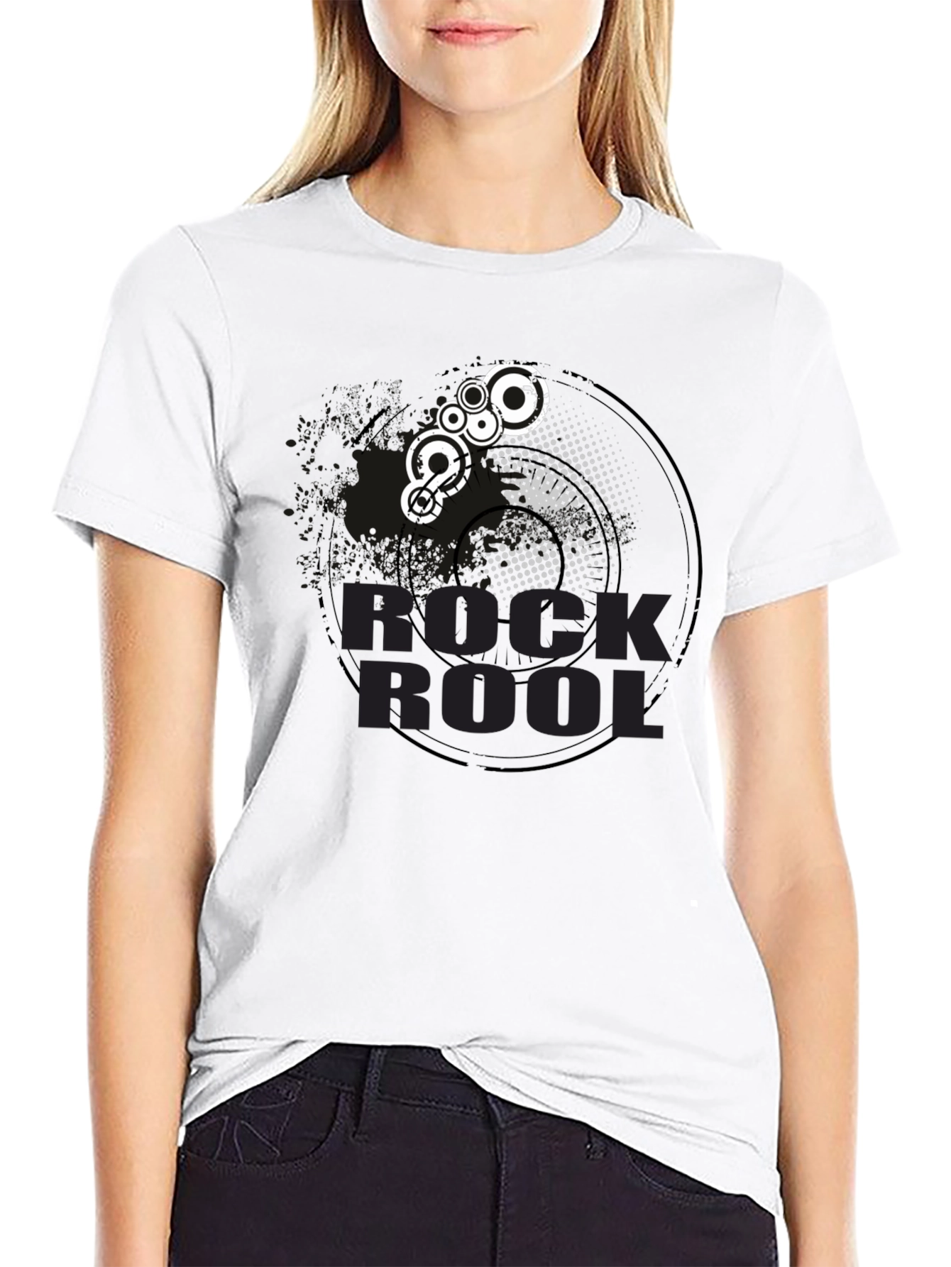 Rock & Roll Graphic Tee - Black