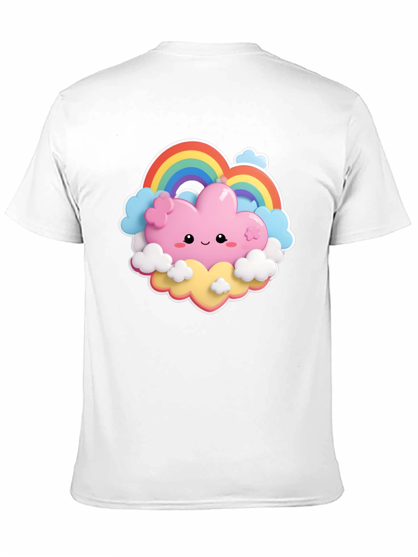 Kawaii Cloud Rainbow T-Shirt - Cute & Comfy