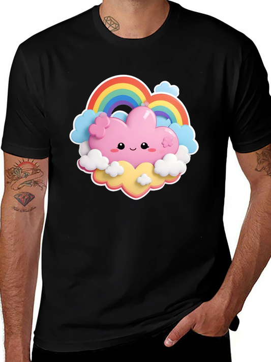 Kawaii Cloud Rainbow T-Shirt - Cute & Comfy