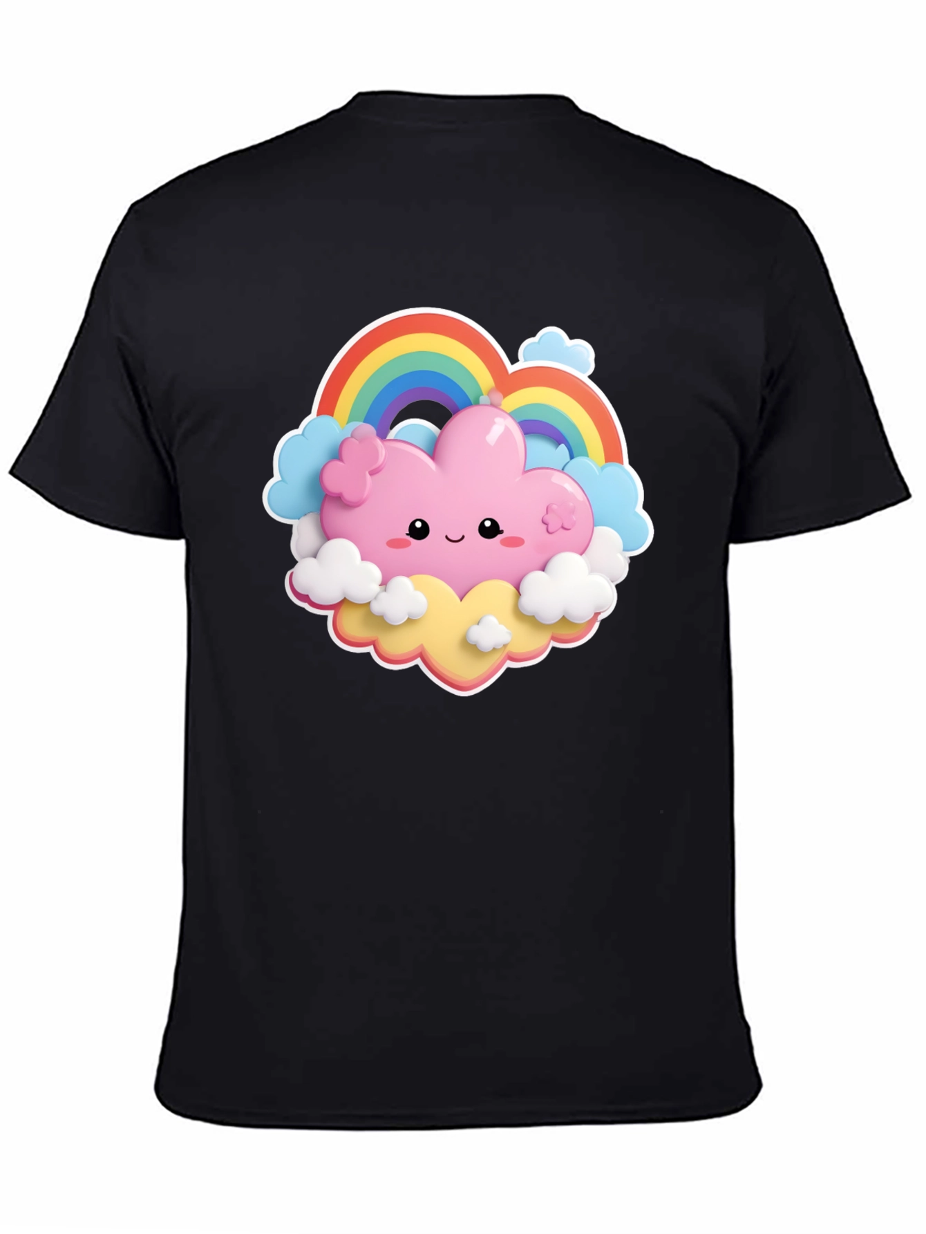 Kawaii Cloud Rainbow T-Shirt - Cute & Comfy
