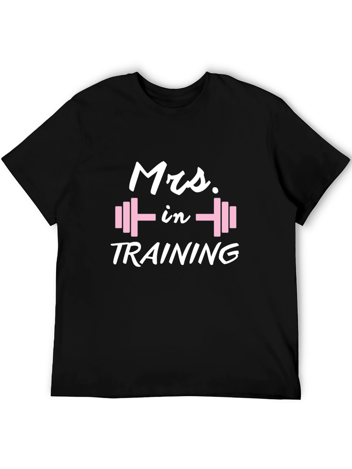 Mrs. In Training Black T-Shirt Fitness Gym Bride