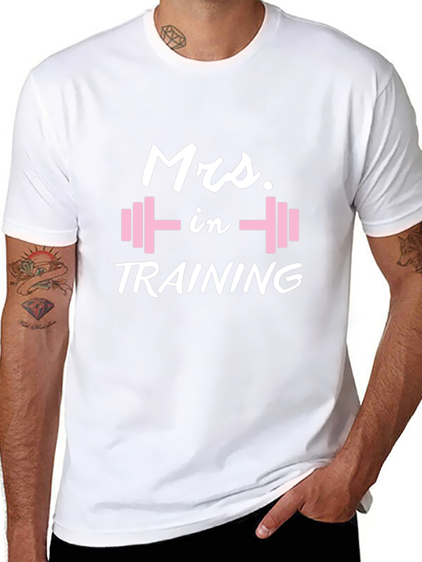 Mrs. In Training Black T-Shirt Fitness Gym Bride