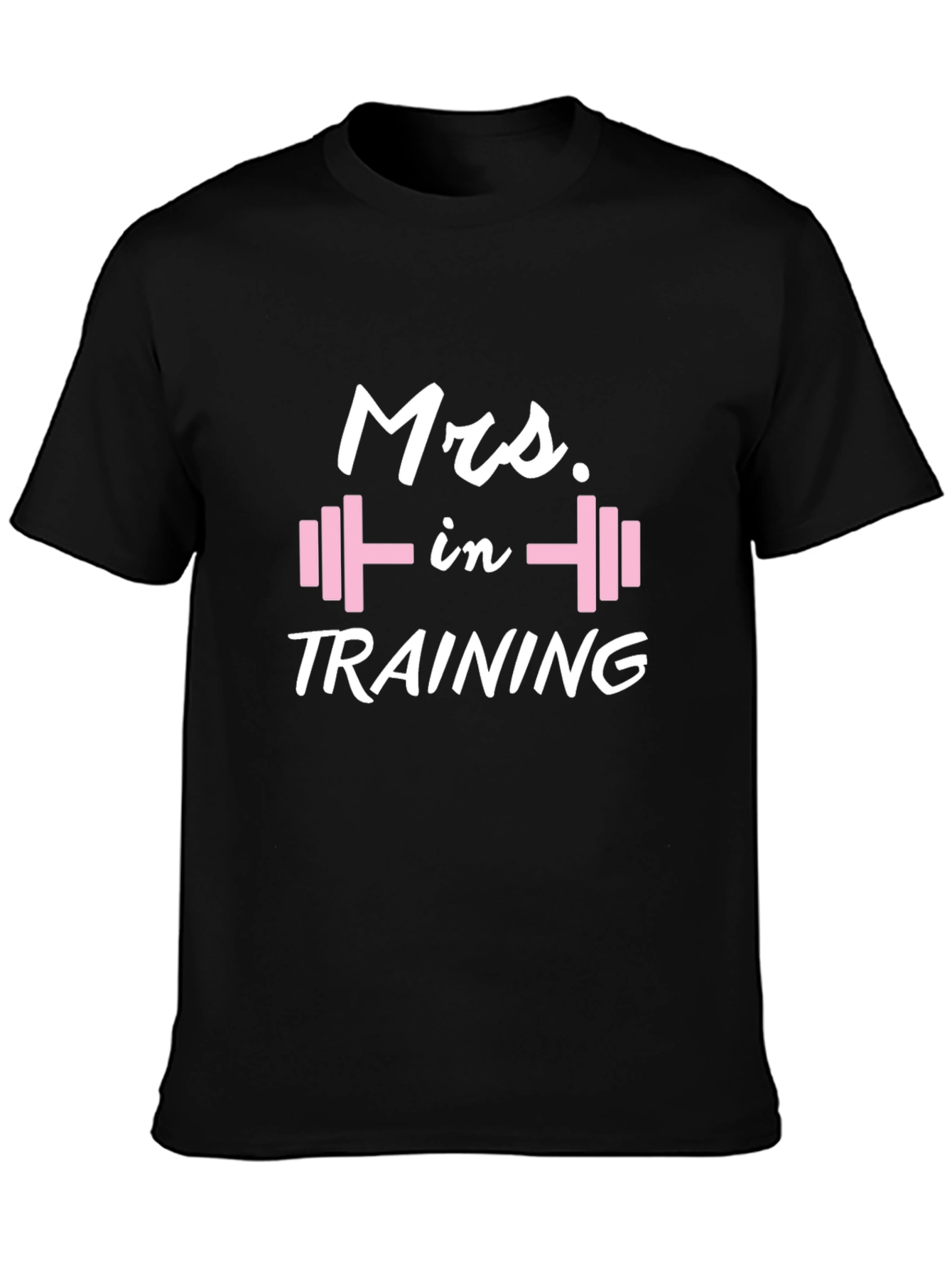 Mrs. In Training Black T-Shirt Fitness Gym Bride