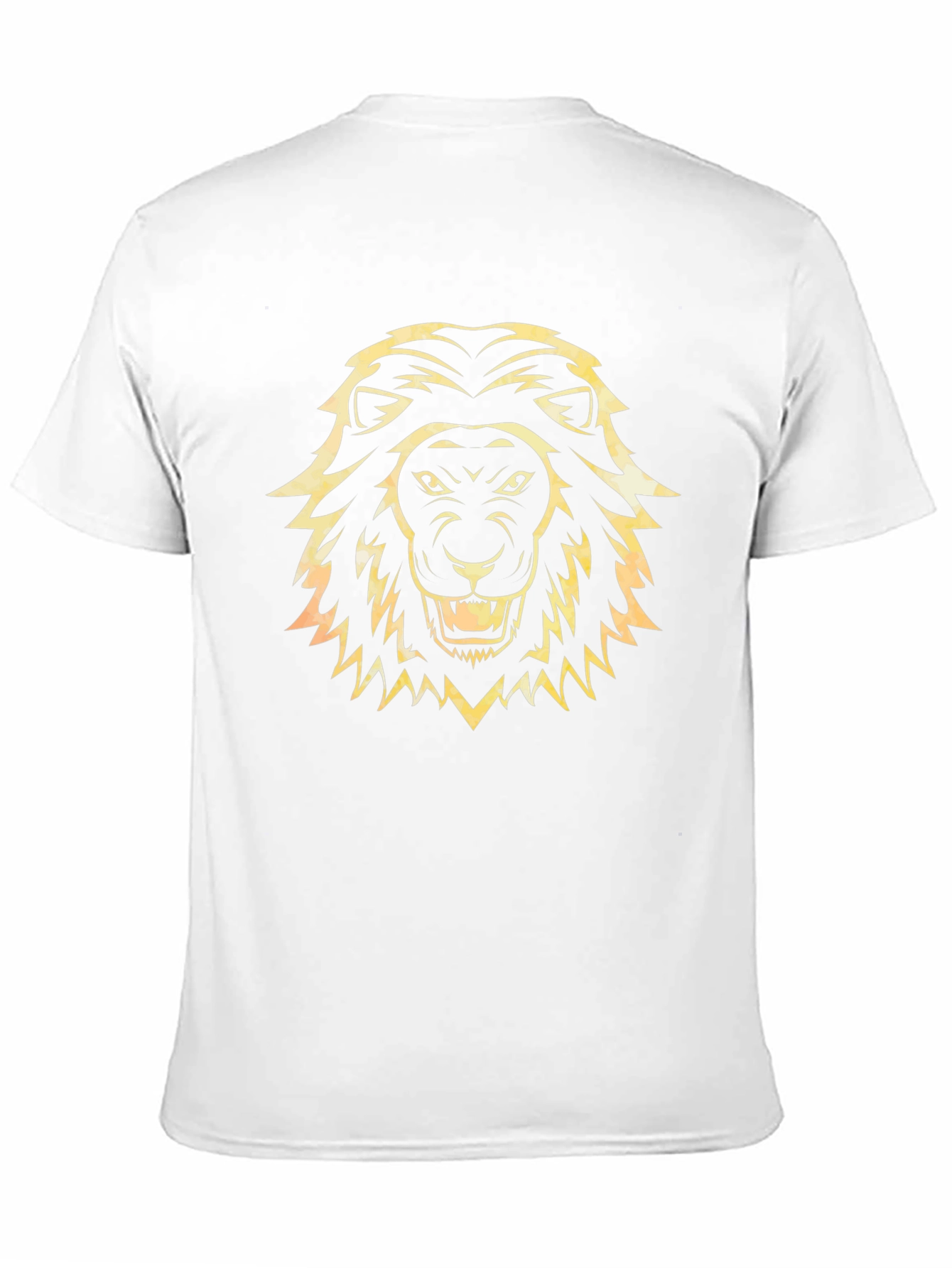 Lion Head Graphic Tee - Black Cotton T-Shirt