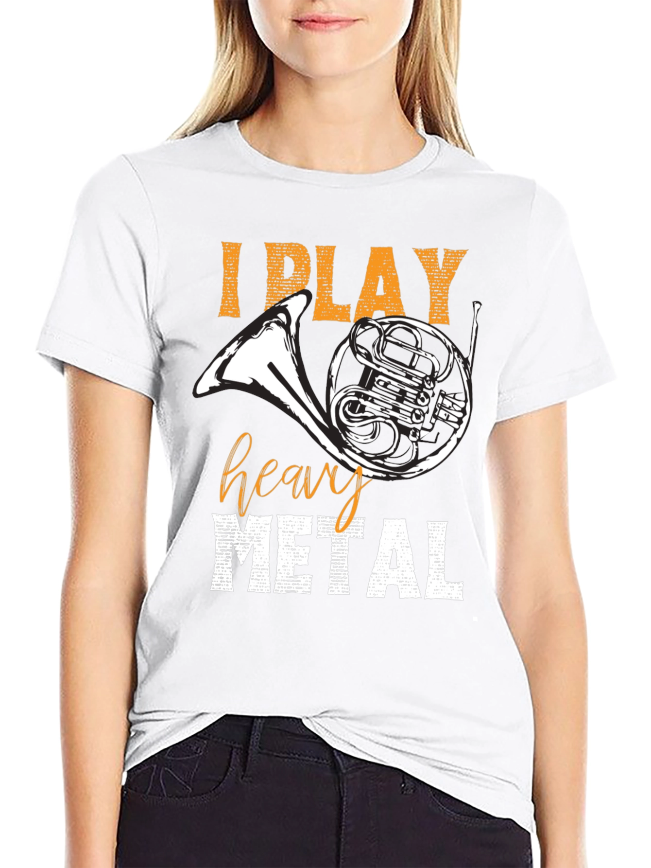 I Play Heavy Metal T-Shirt French Horn Tee