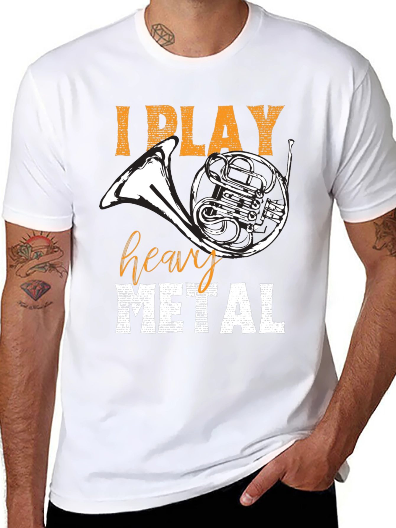 I Play Heavy Metal T-Shirt French Horn Tee