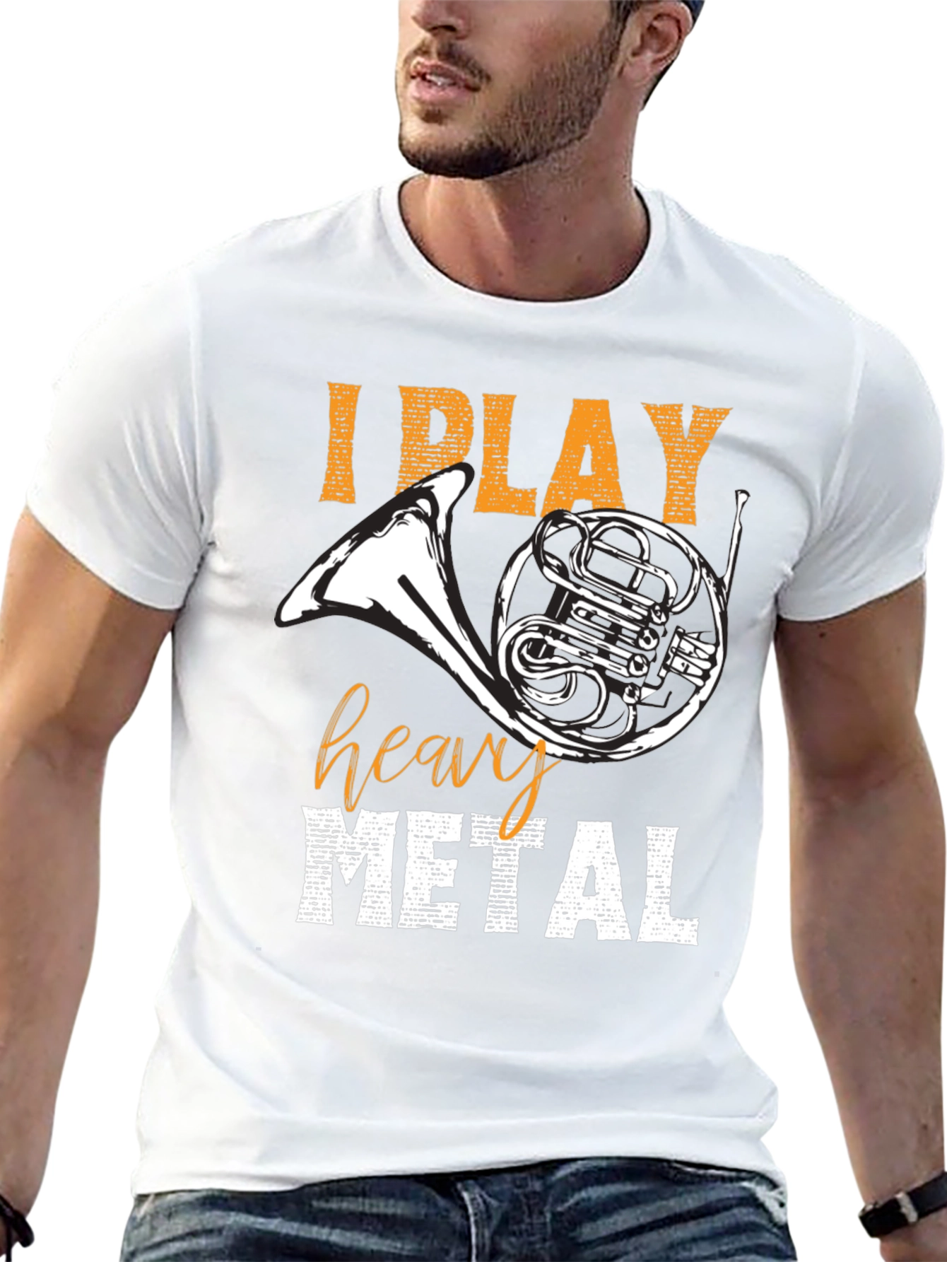I Play Heavy Metal T-Shirt French Horn Tee