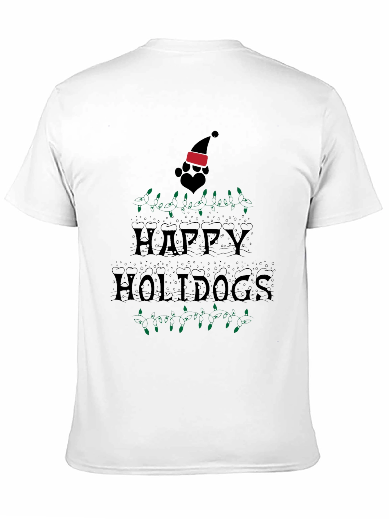 Happy Holidogs Black T-Shirt