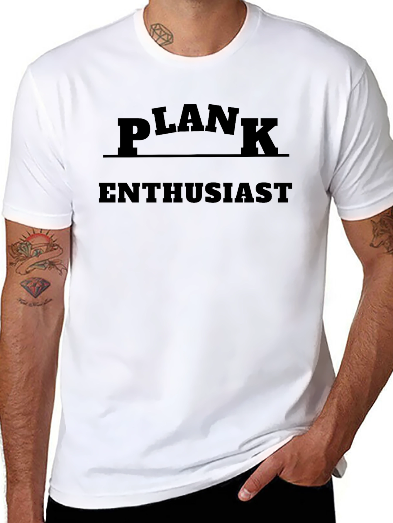 Plank Enthusiast Black T-Shirt