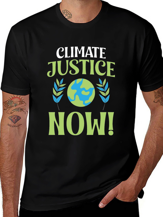 Climate Justice Now! Earth Graphic T-Shirt