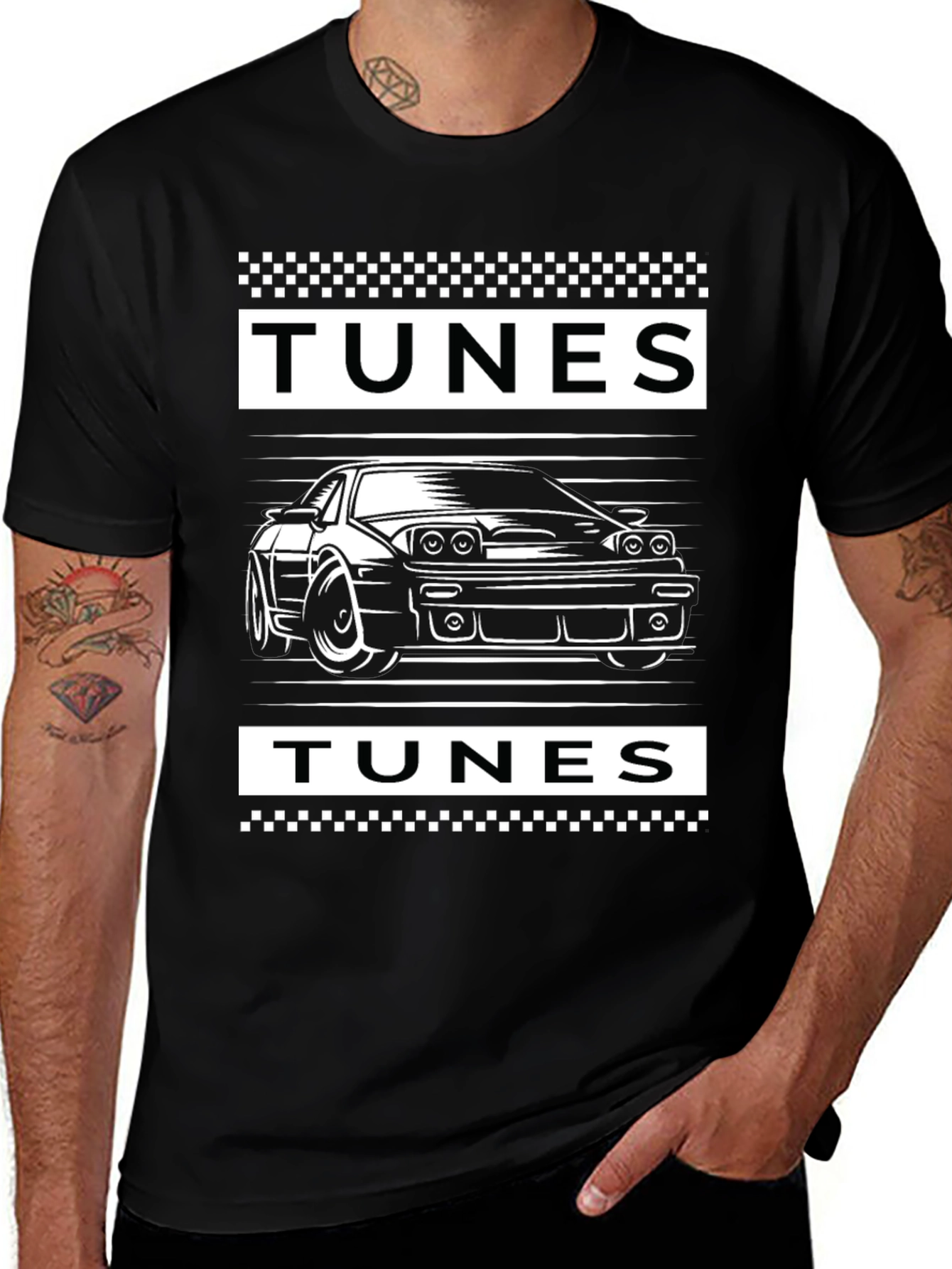 Tunes Car Graphic Tee - Black
