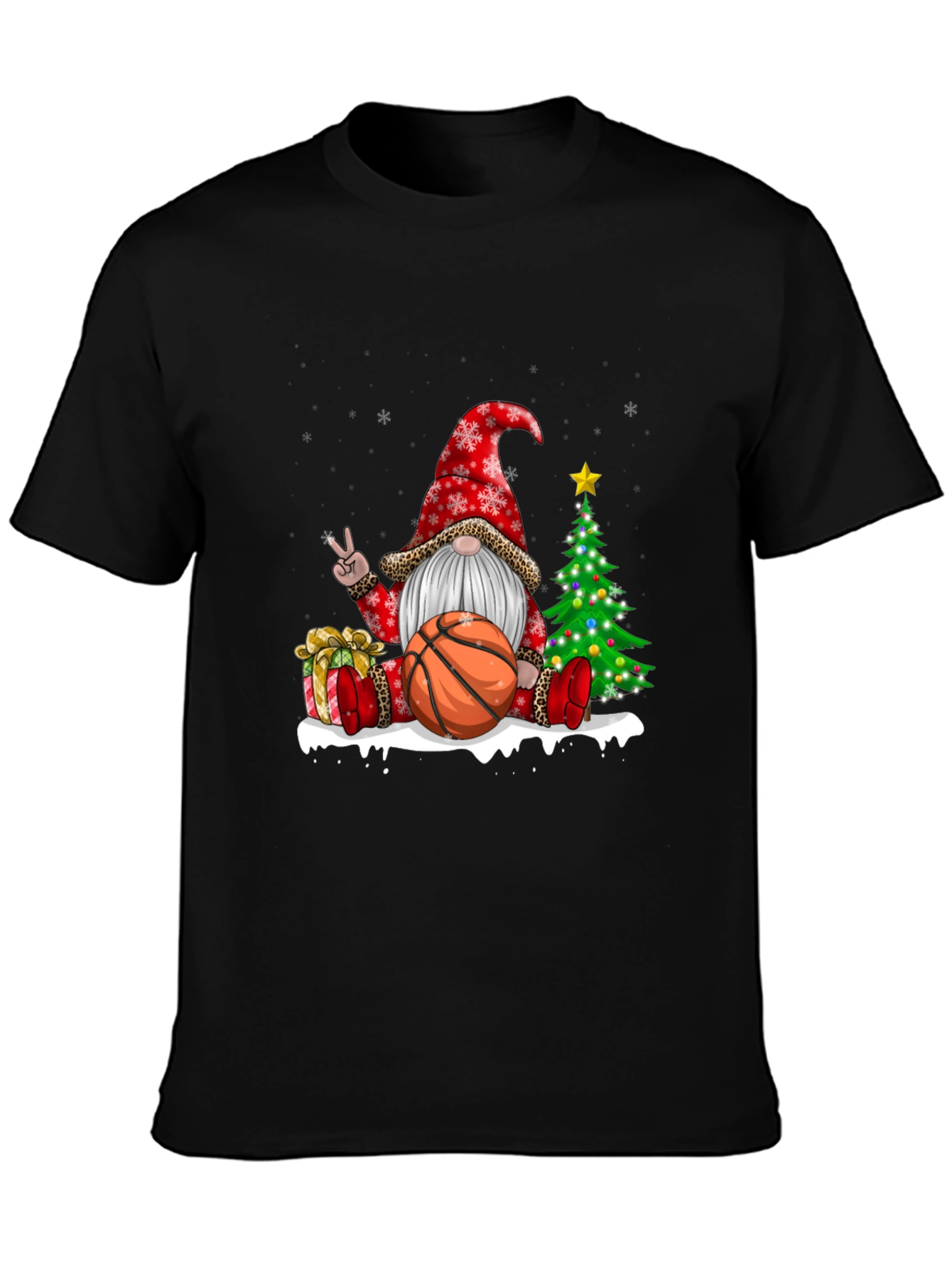 Festive Basketball Gnome T-Shirt