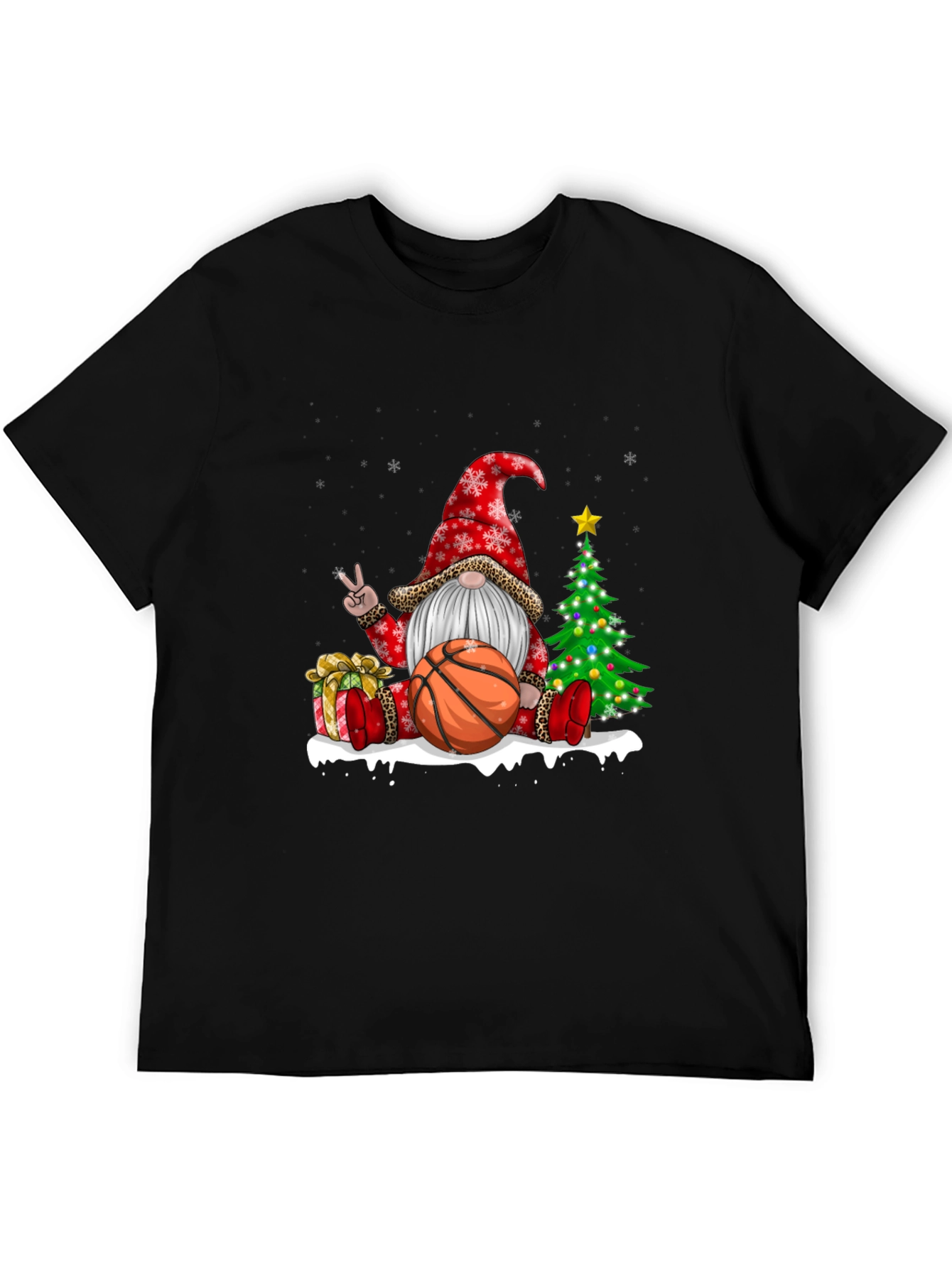 Festive Basketball Gnome T-Shirt