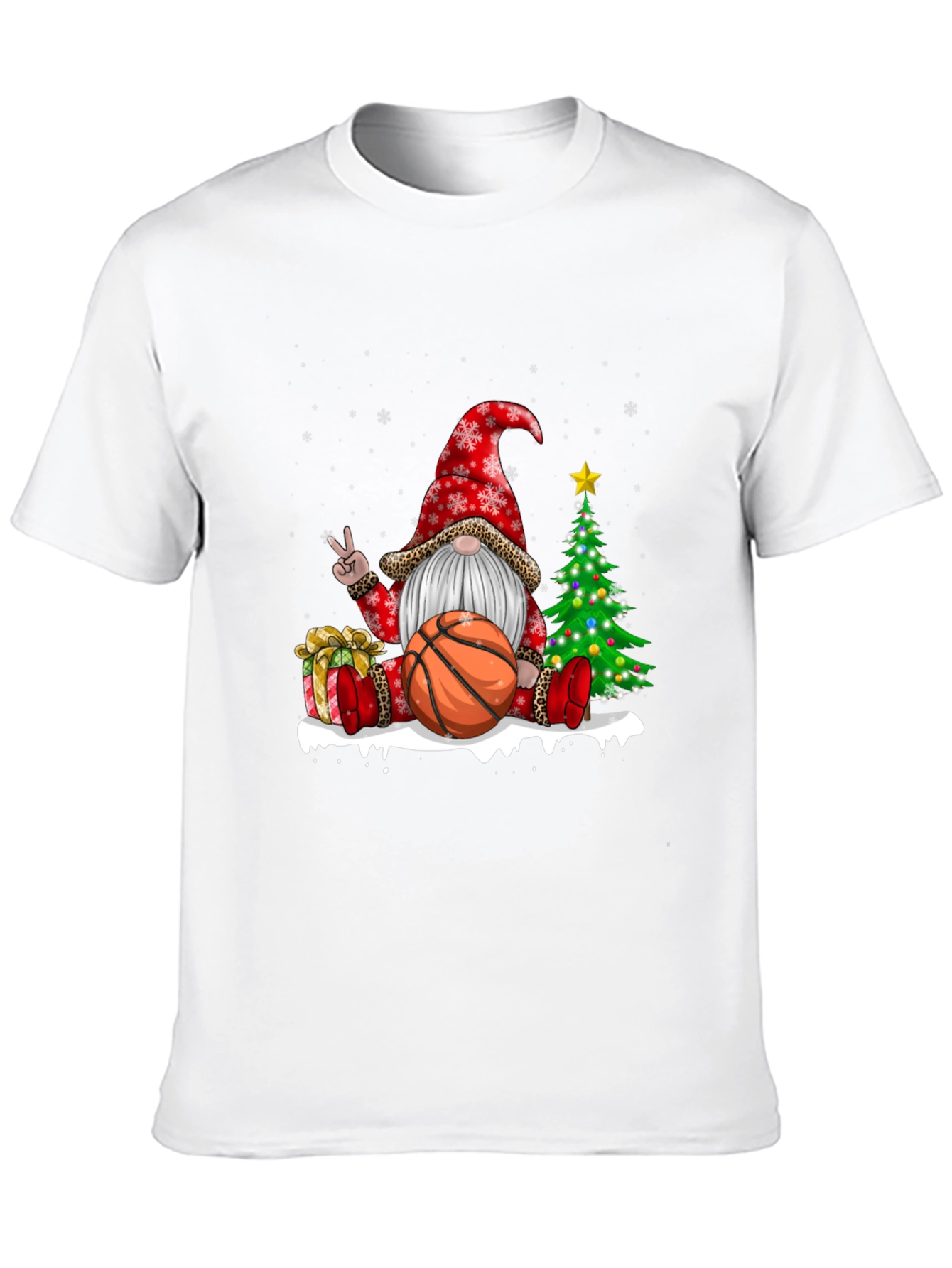 Festive Basketball Gnome T-Shirt
