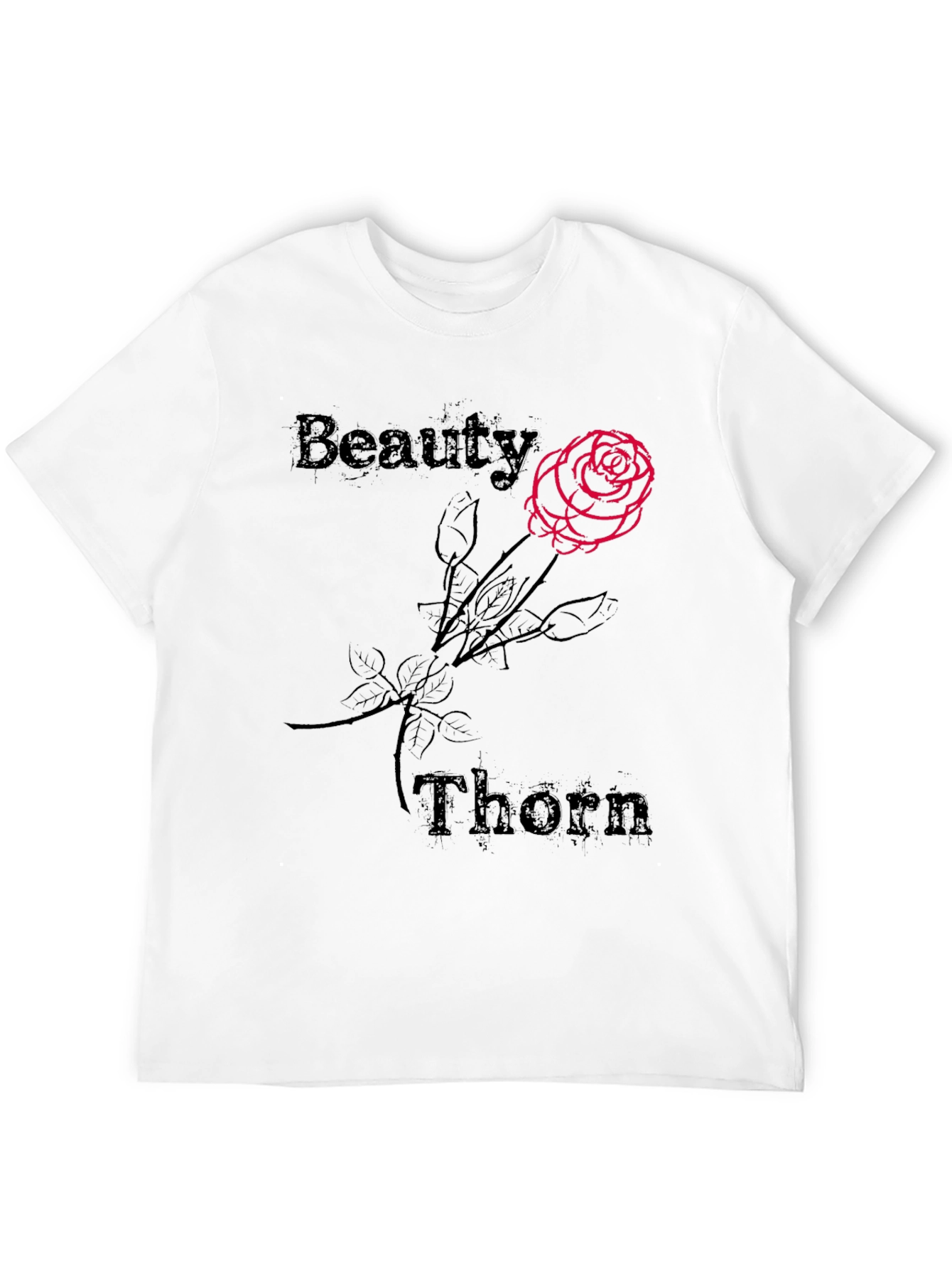 Beauty and Thorn Graphic Tee - Black