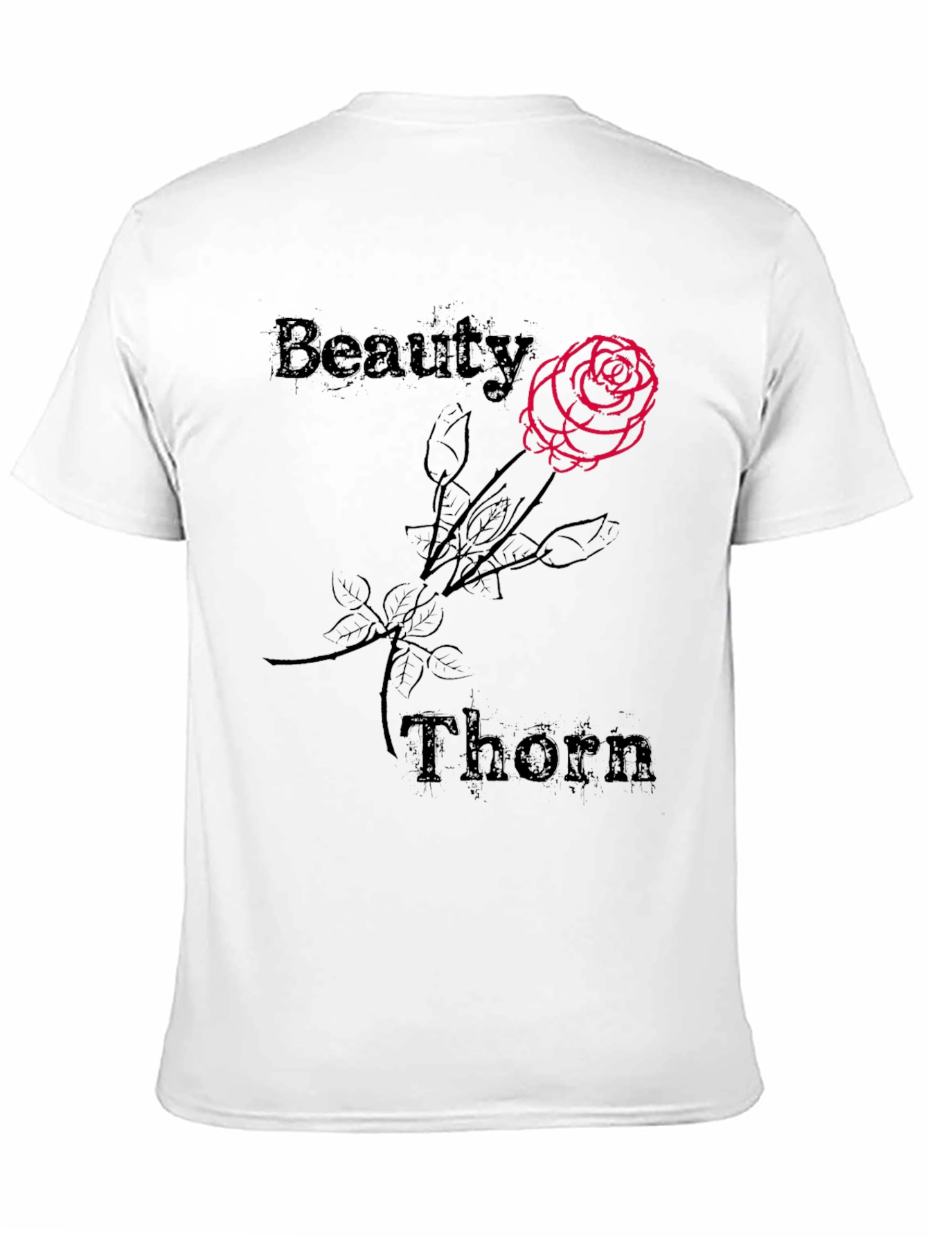 Beauty and Thorn Graphic Tee - Black
