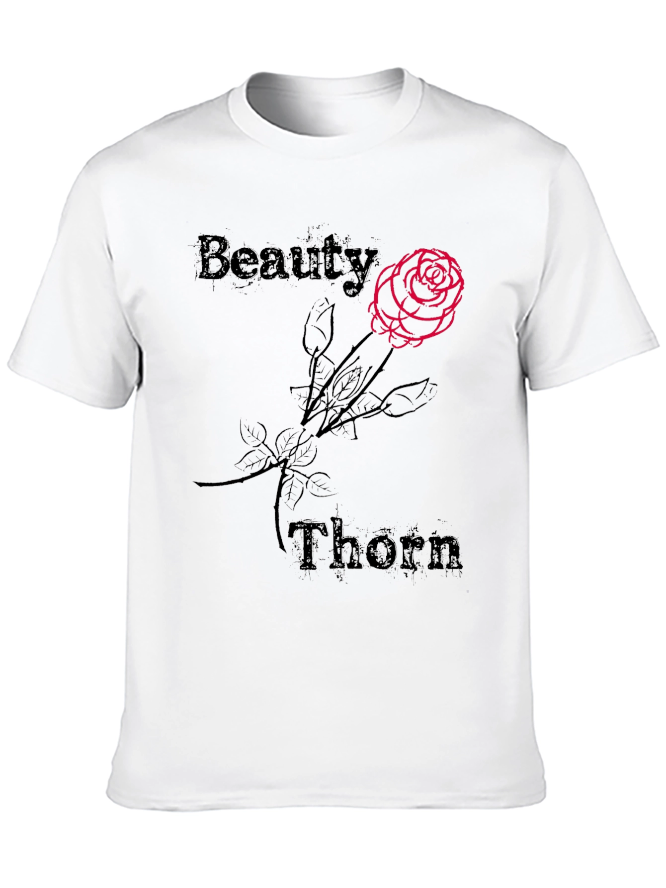 Beauty and Thorn Graphic Tee - Black