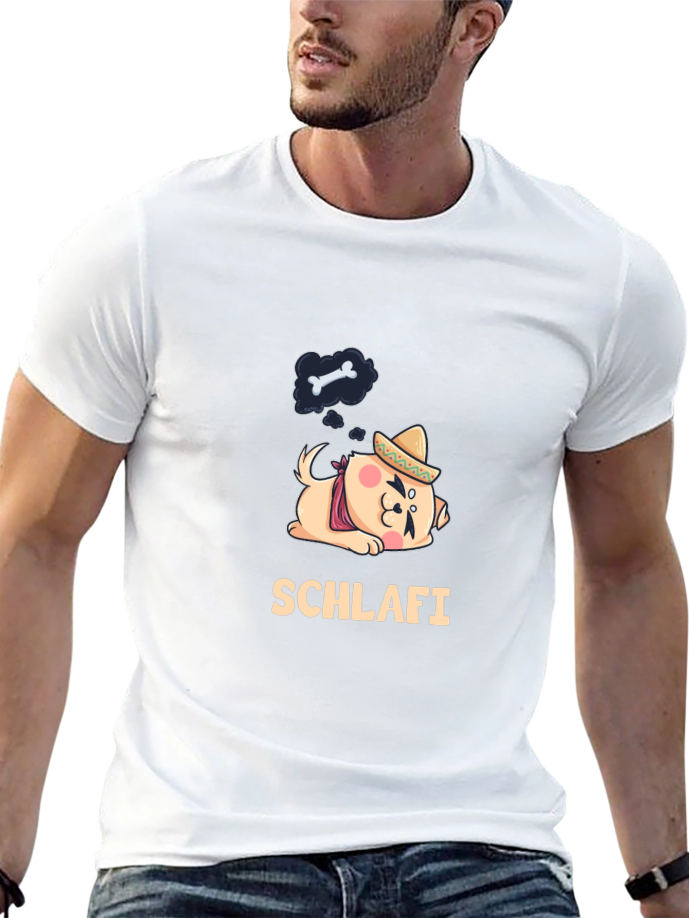 Schlafi Dog T-Shirt - Dream of Bones!