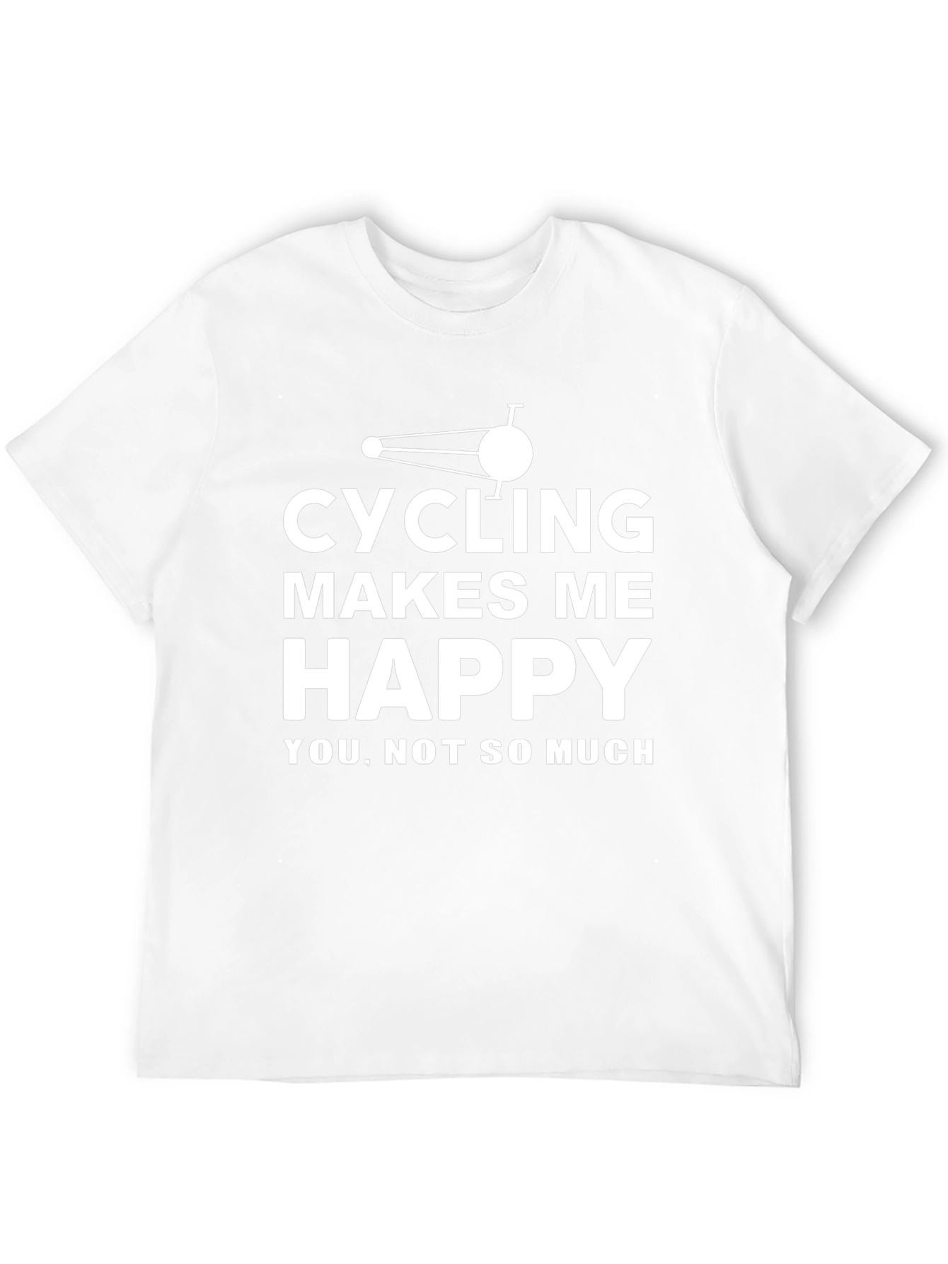 Cycling Makes Me Happy T-Shirt - Funny Biker Tee