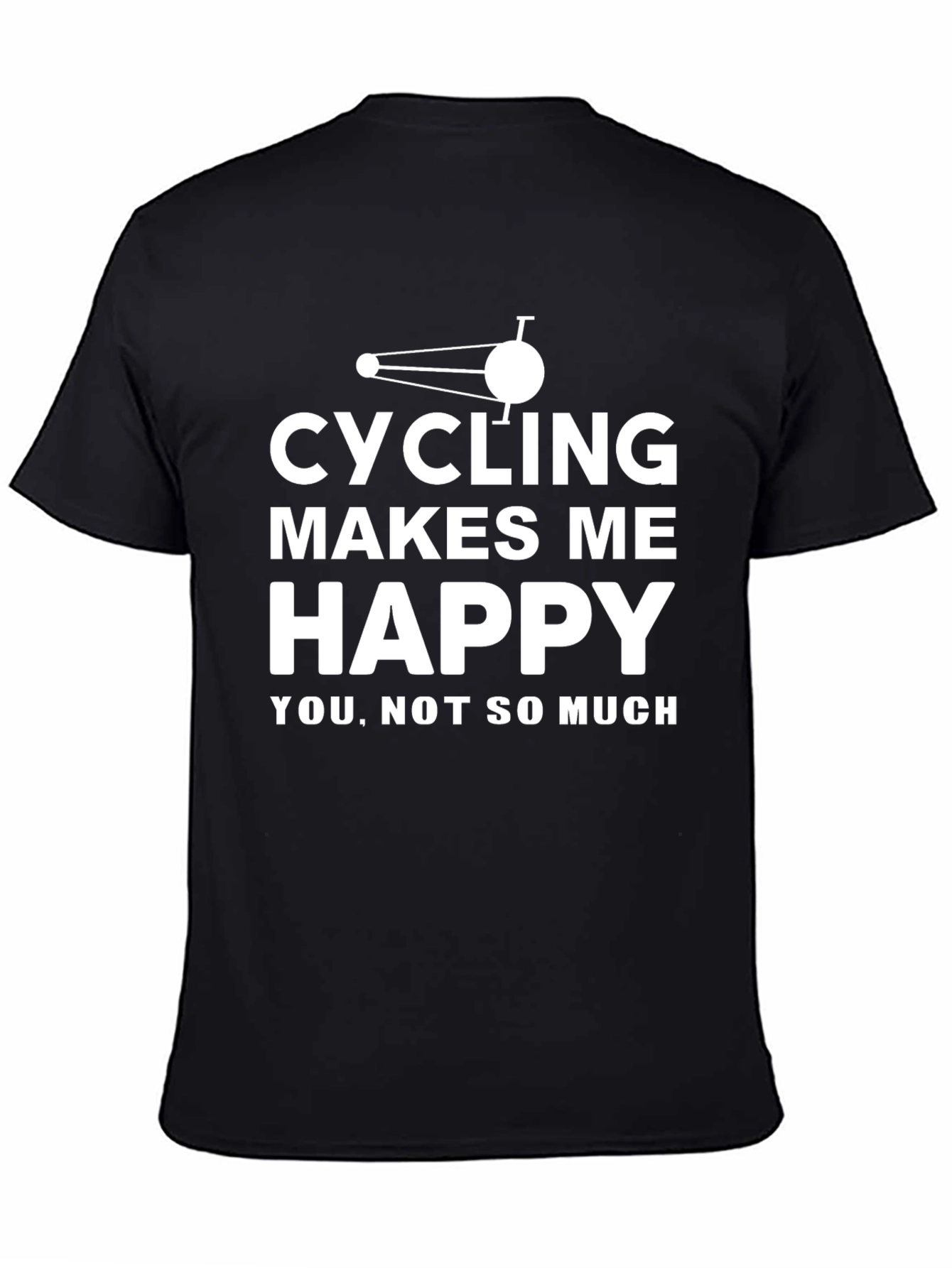 Cycling Makes Me Happy T-Shirt - Funny Biker Tee